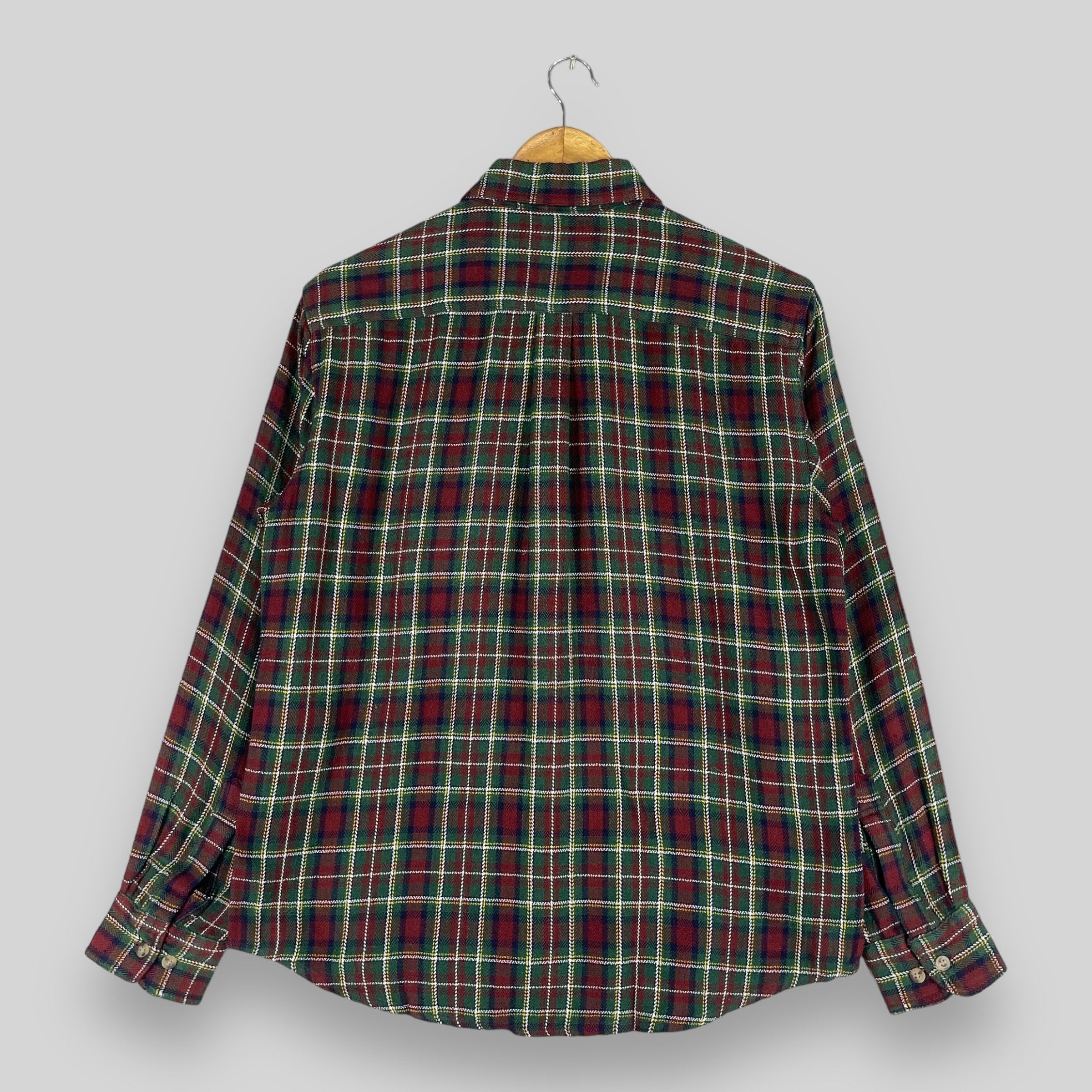 Designer × Flannel × Vintage Vintage GIANNI VALENTINO Plaid Red/Green Tartan Flannel Size US M / EU 48-50 / 2 - 8 Thumbnail