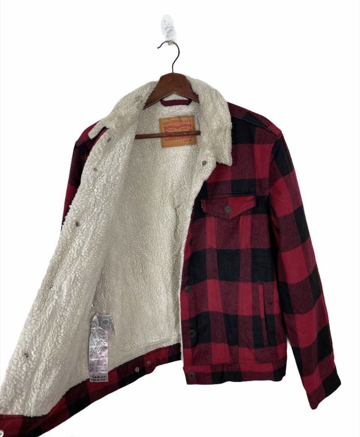 Levi's × Levi's Made & Crafted 90’s LEVI’S TARTAN SHEARLING TRUCKER JACKET Size US M / EU 48-50 / 2 - 4 Thumbnail