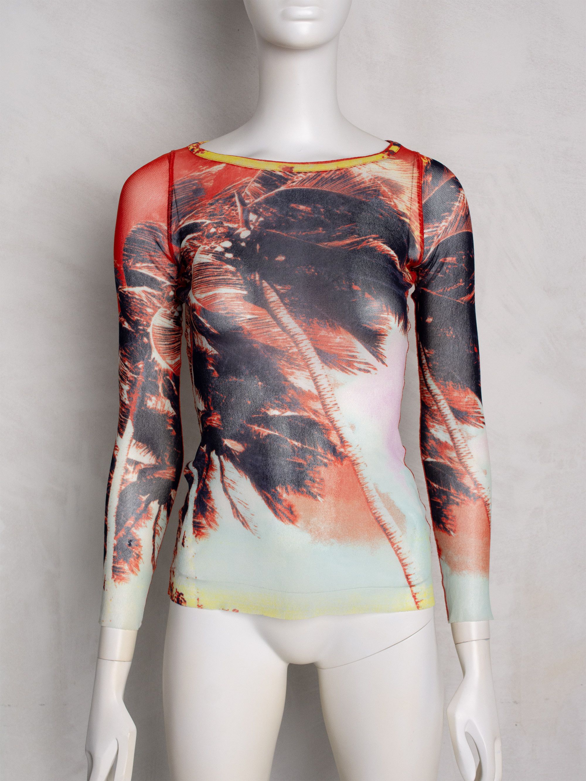 Jean Paul Gaultier vintage Jean Paul Gaultier Soleil palm trees mesh top Size M / US 6-8 / IT 42-44 - 3 Thumbnail