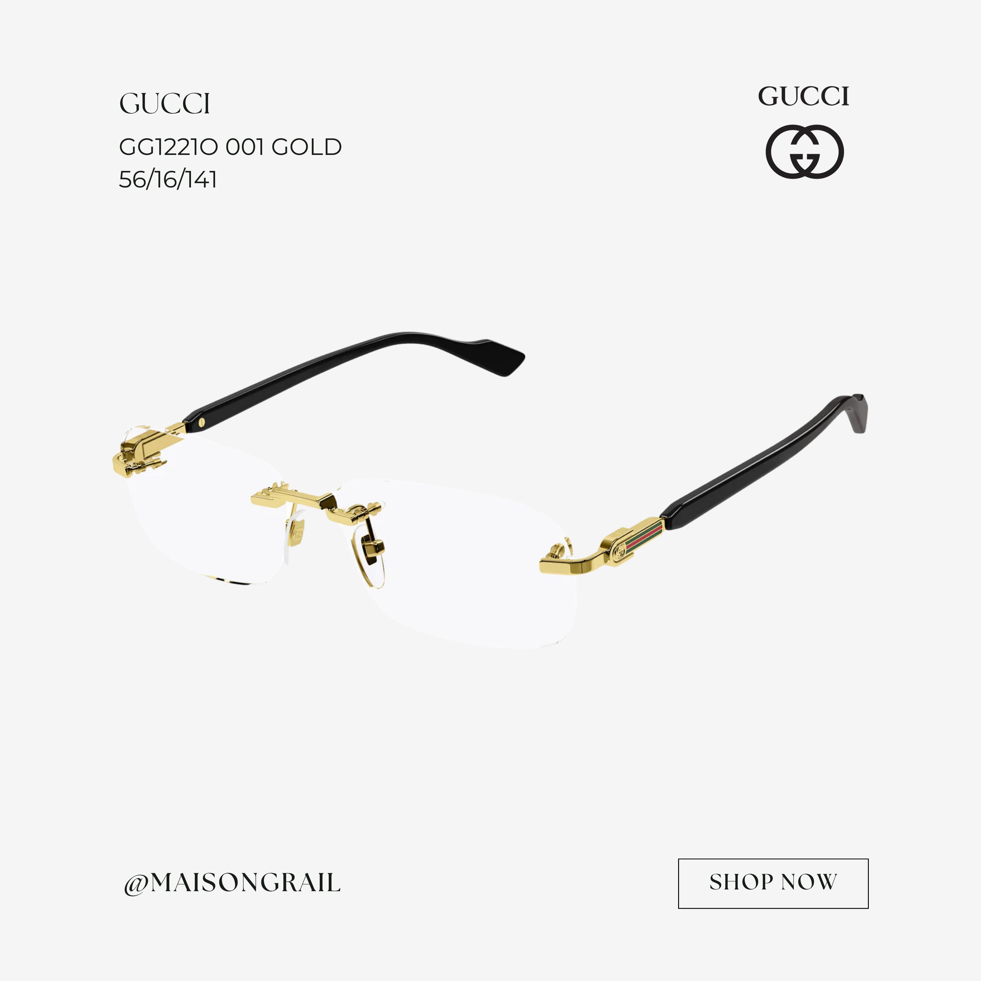 Gucci GUCCI GG1221O 001 EYEGLASSES Size ONE SIZE - 1 Thumbnail