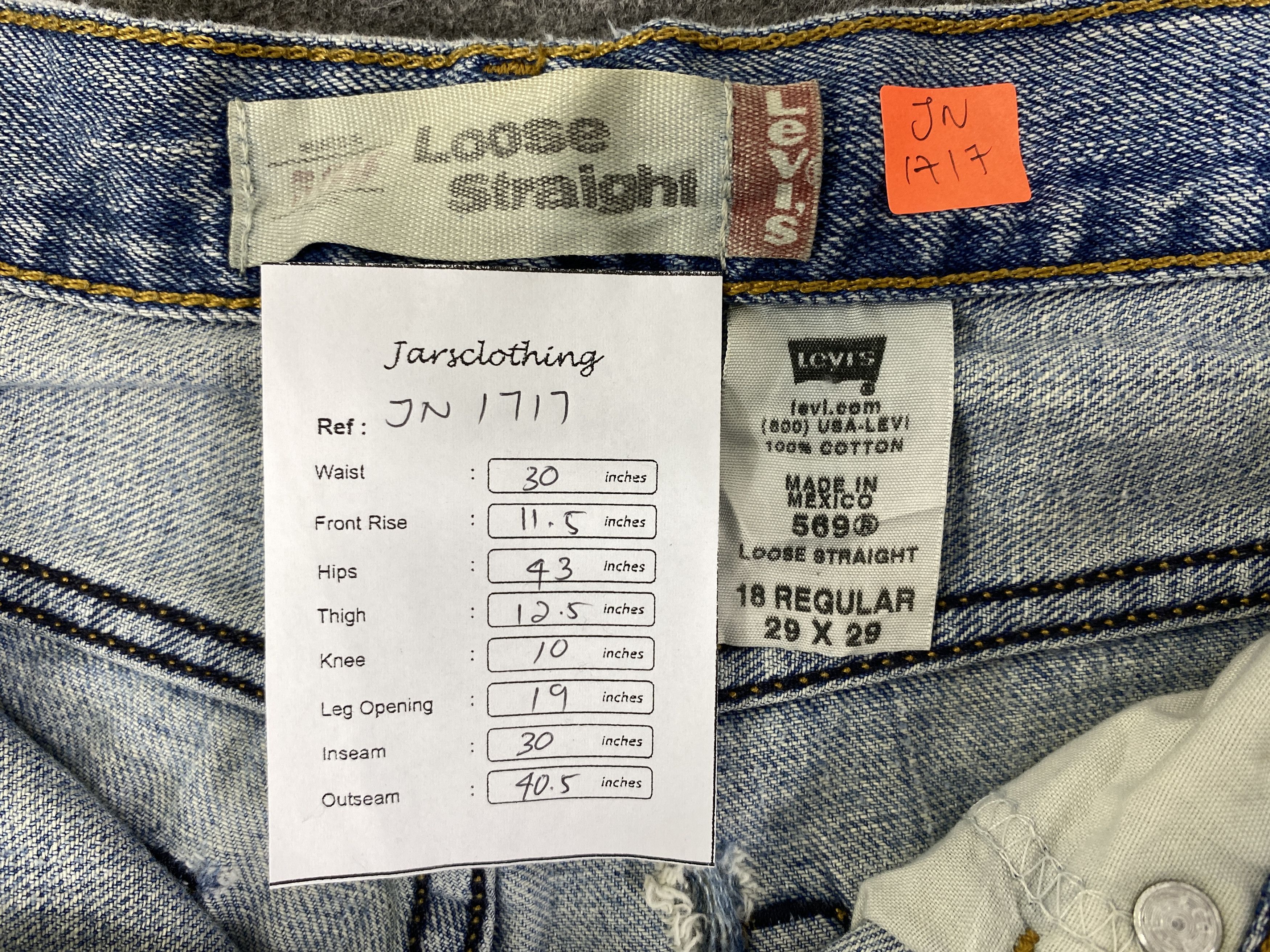 Levi's Dirty Used Blue Vintage Levi's 569 30x30 Denim -JN1717 Size US 30 / EU 46 - 8 Thumbnail