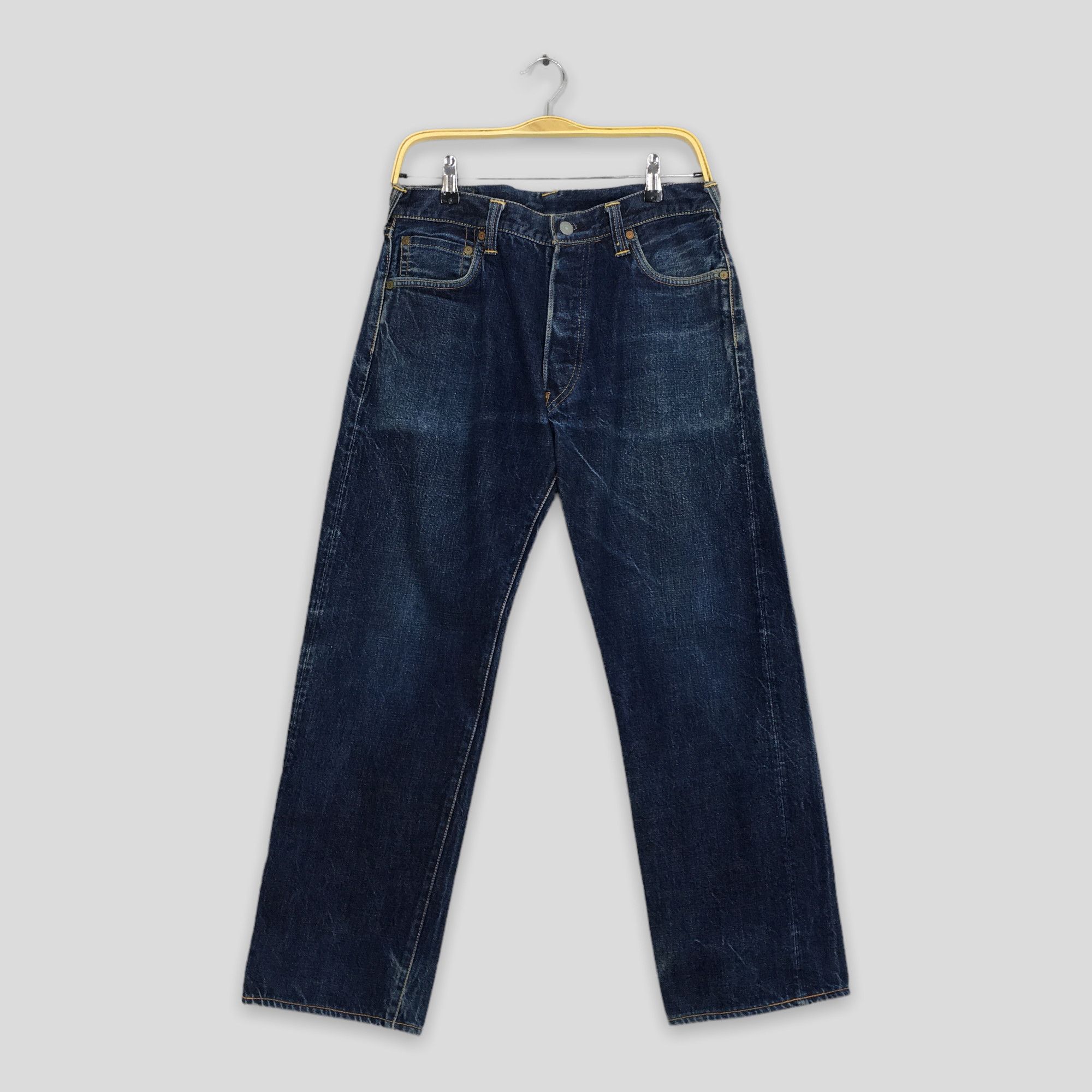 image of Jean x Levis Size 31X28.5 Vintage Evisu No 1 Daicock Selvedge Japan Denim in Blue, Men's