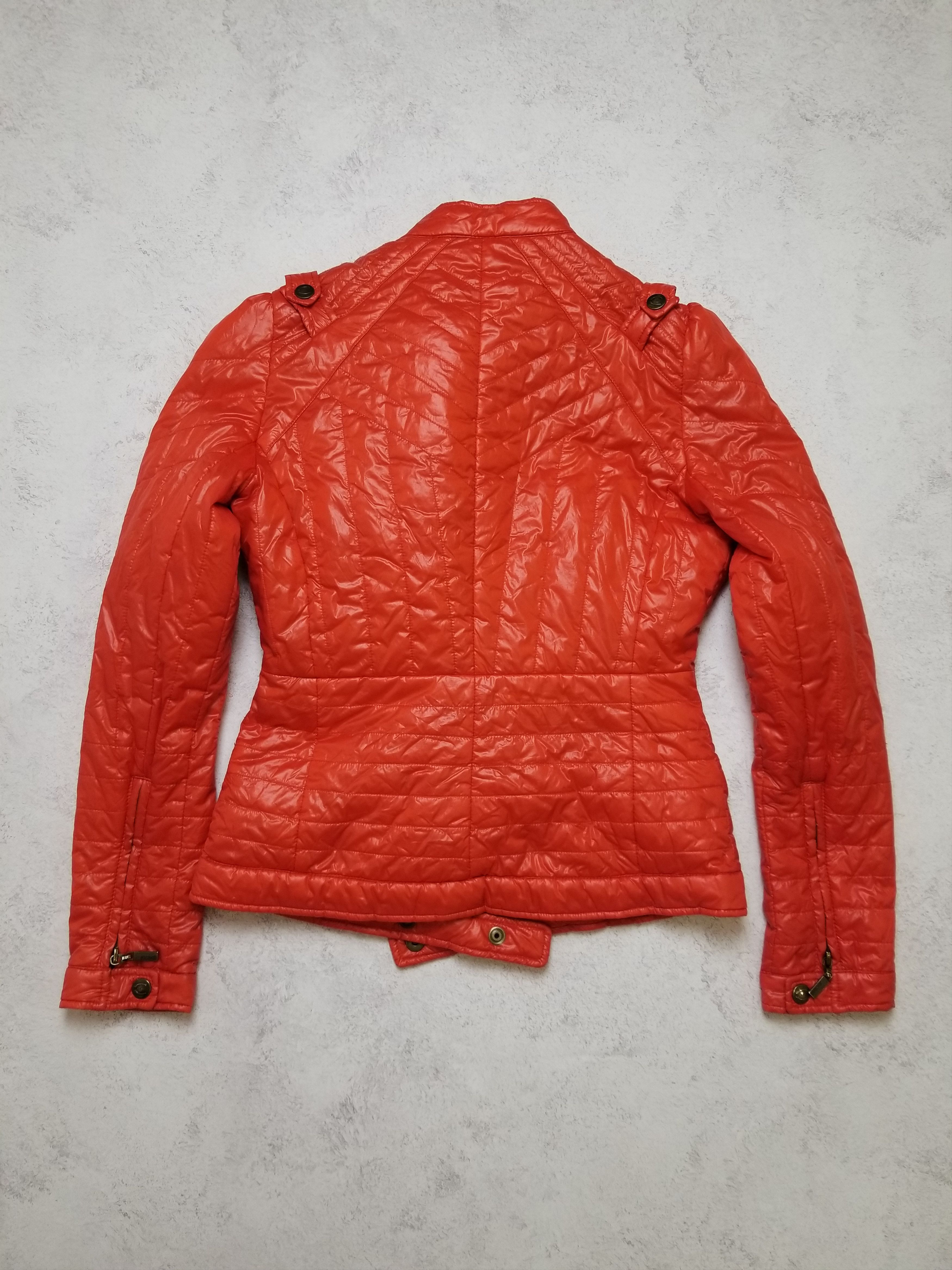 Just Cavalli Y2K Biker Slim Puffer Red Jacket Size M / US 6-8 / IT 42-44 - 3 Thumbnail