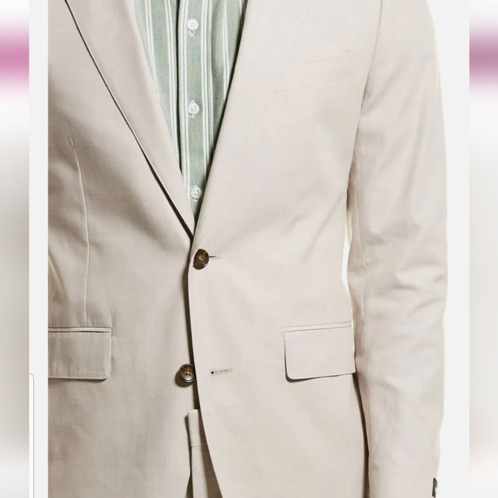 Bonobos Bonobos Foundation Slim Fit Suit Jacket, Stone Chambray, 36R Size 36R - 4 Thumbnail
