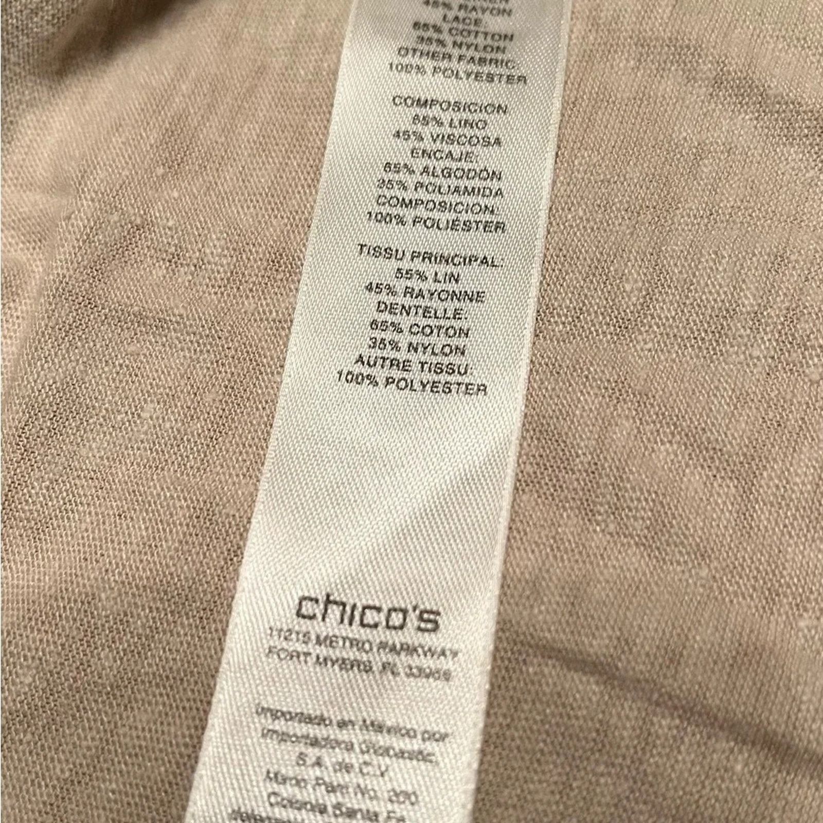 Chicos Chico’s linen blend tank top, size 0 (small). Size S / US 4 / IT 40 - 5 Thumbnail