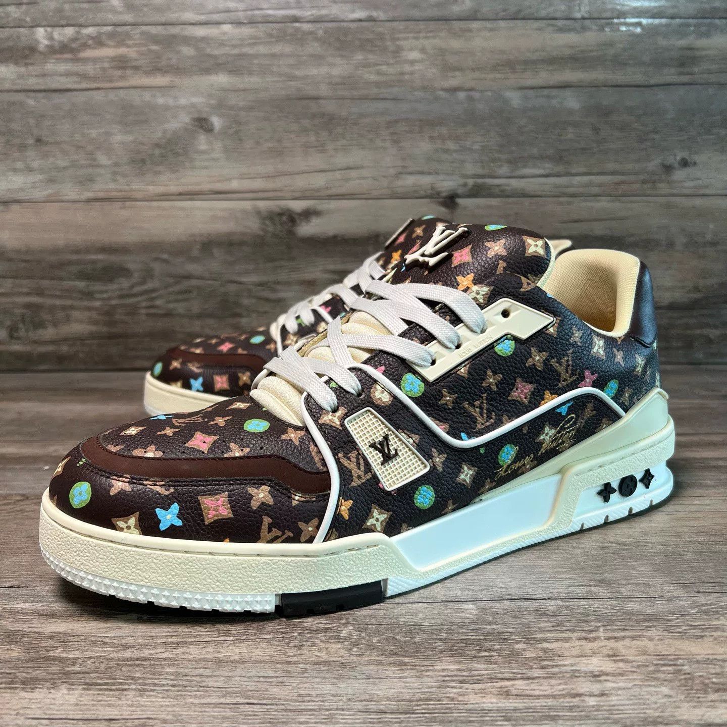 Louis Vuitton Louis Vuitton Collab Brown Lowtop Sneakers 9 Men Size US 9 / EU 42 - 1 Thumbnail