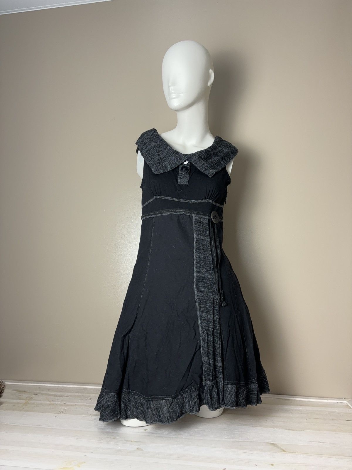 Designer × Vintage FRENCH ARCHIVE CACHE CACHE MINI MIDI MIXED PATCHWORK DRESS Size S / US 4 / IT 40 - 18 Thumbnail