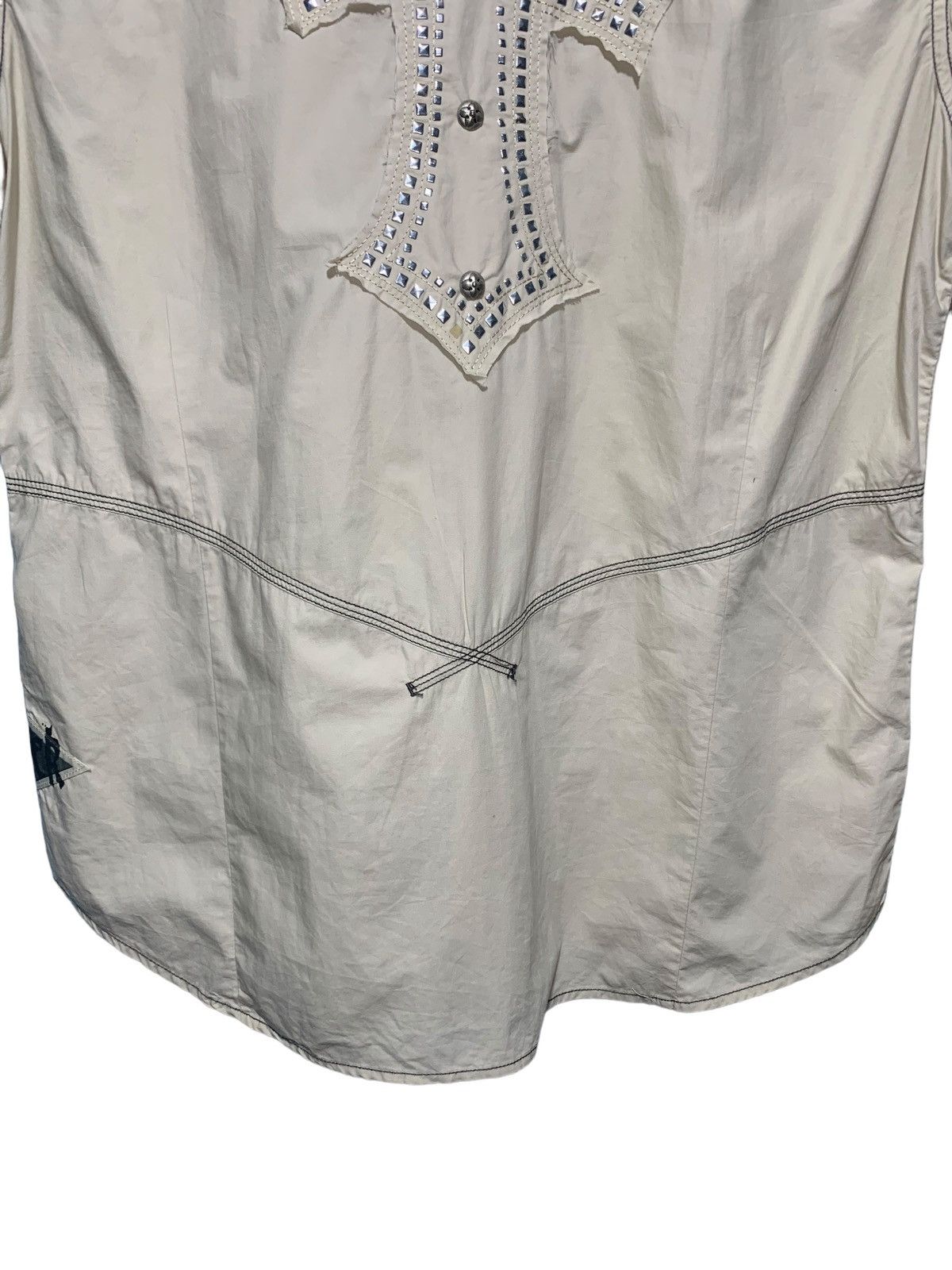 14th Addiction × Beauty Beast × Pepe Jeans Vintage Pepe Jeans big cross studded rock patches shirt Size US L / EU 52-54 / 3 - 9 Thumbnail