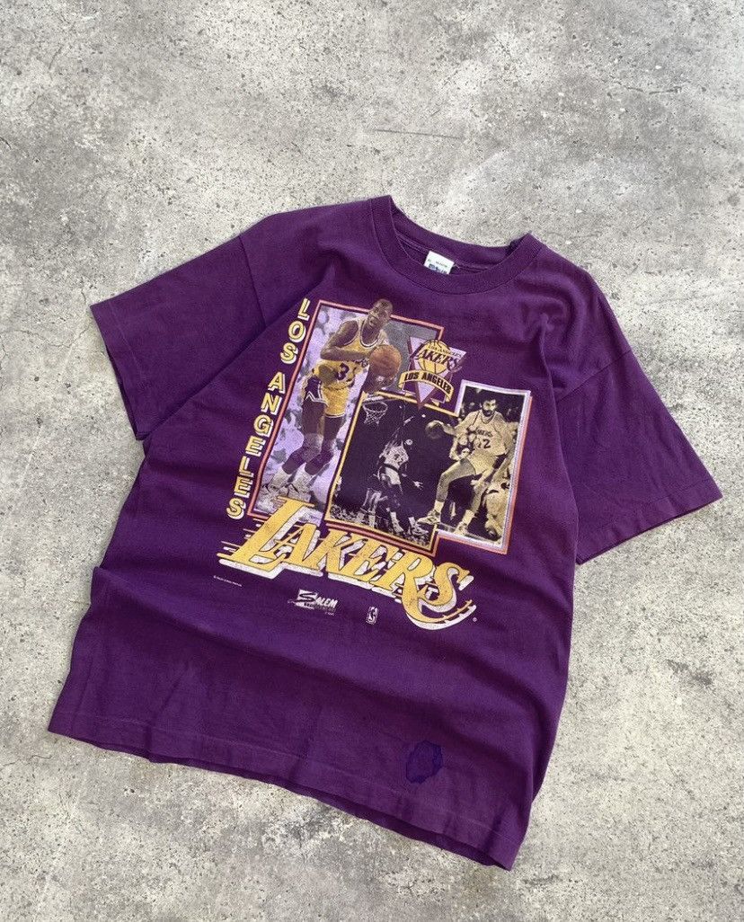 NBA × Vintage Lakers Vintage 1990 Jersey Salem Los Angeles Home Size US XL / EU 56 / 4 - 4 Thumbnail