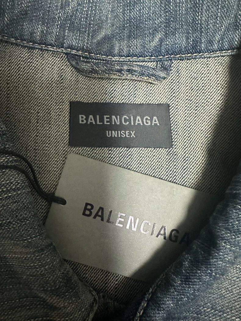 Balenciaga Balenciaga 23fw mud dyed rhinestone destroyed graffiti deni Size US L / EU 52-54 / 3 - 6 Thumbnail