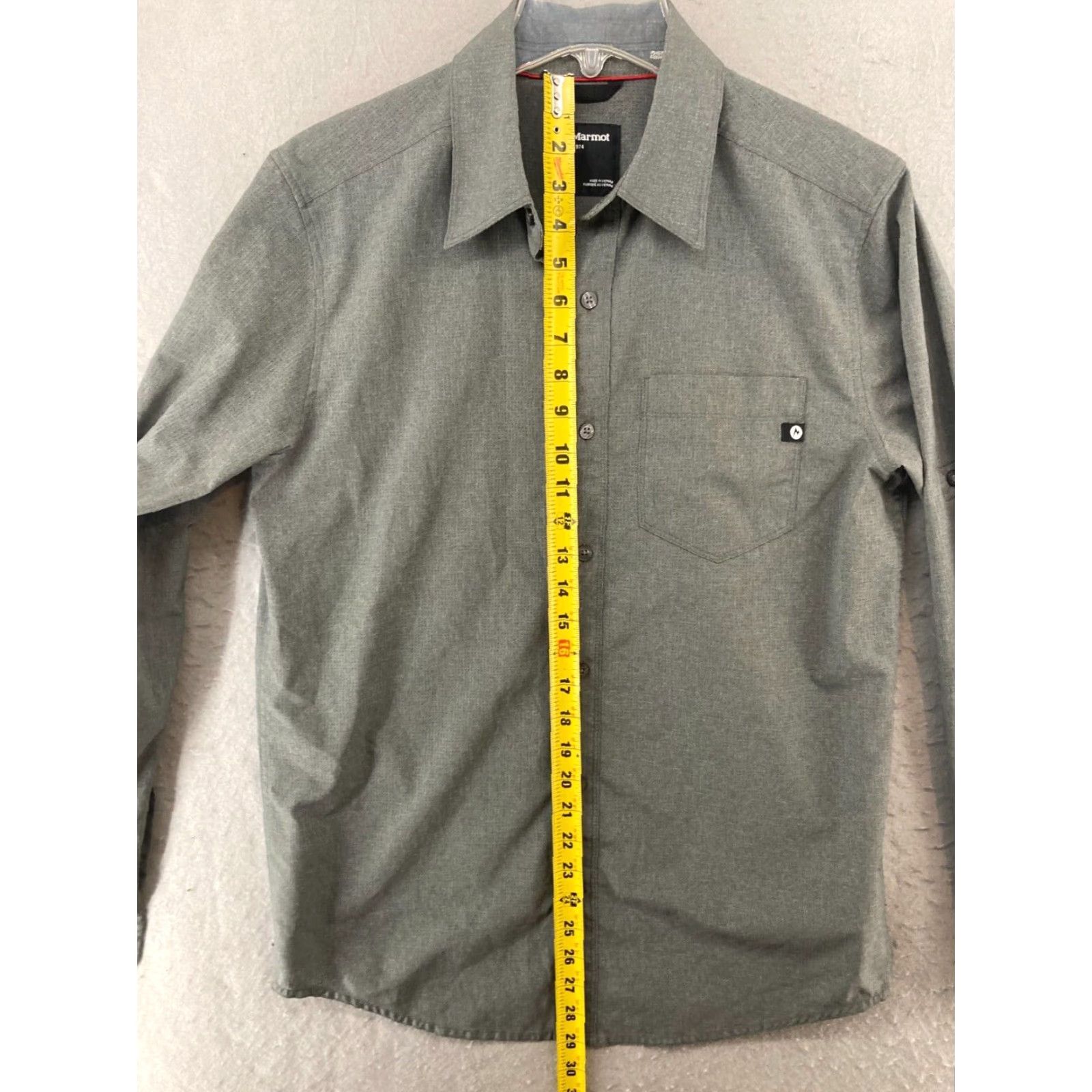 Marmot MARMOT Men’s Shirt Button-Up Long Sleeve Gray Small Outdoor Hiking Casual Travel Workwear Size US S / EU 44-46 / 1 - 3 Thumbnail