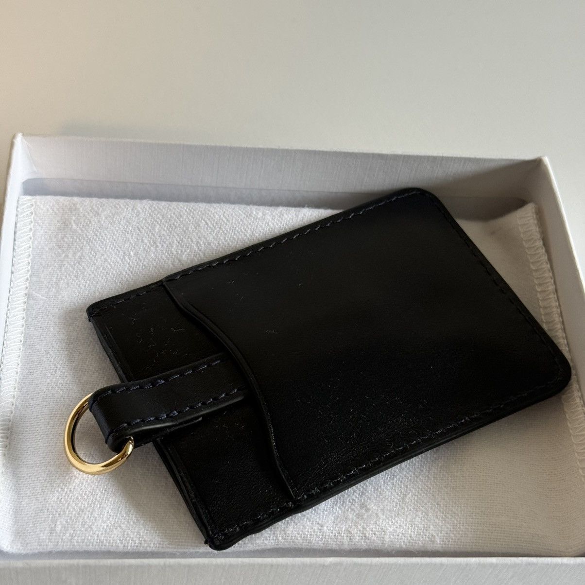 Aime Leon Dore Aime Leon Dore Debossed Logo Leather Card Holder Marine Size ONE SIZE - 7 Thumbnail