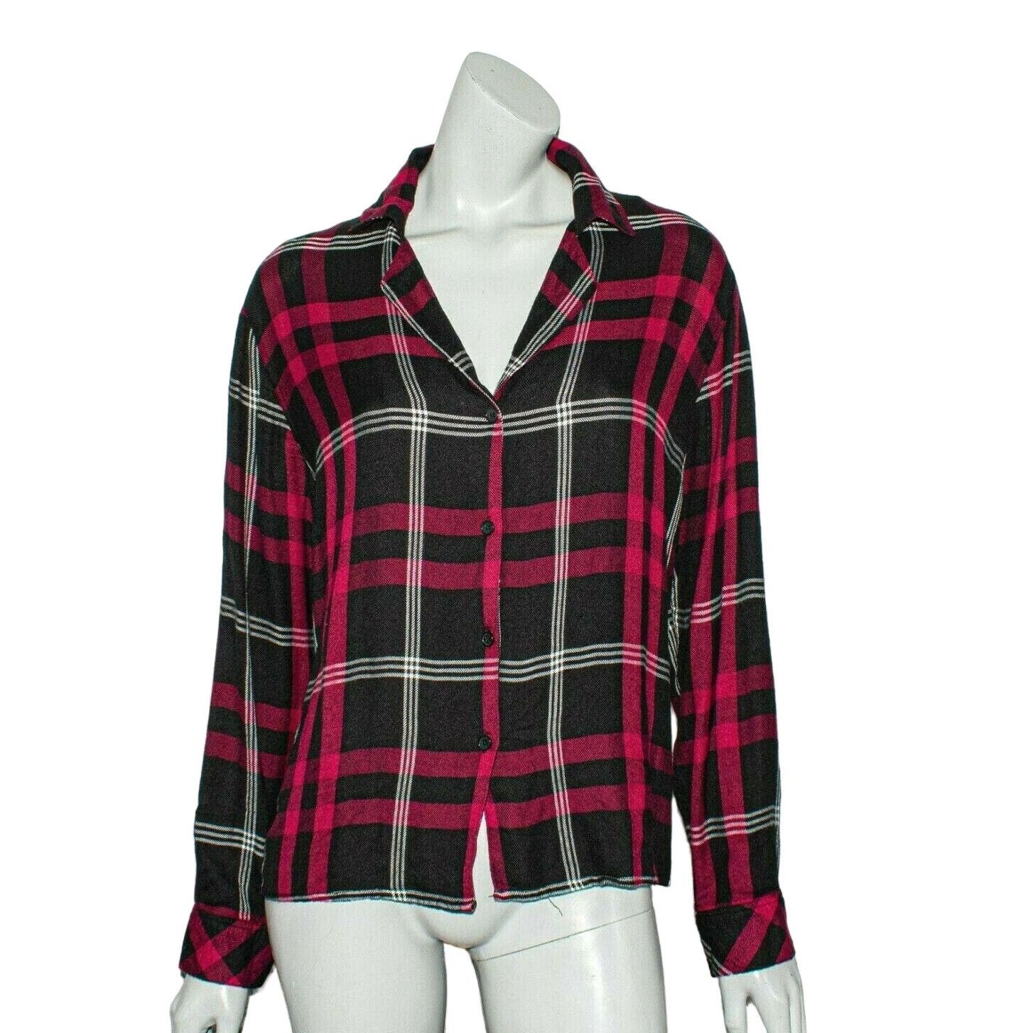 Rails Rails button up Flannel Shirt Red Black Plaid Camp Collar Size S / US 4 / IT 40 - 2 Thumbnail