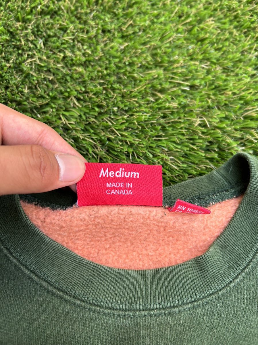 Supreme Supreme SS18 Contrast Small Box Logo Pine Green Sweatshirt Size US M / EU 48-50 / 2 - 4 Thumbnail