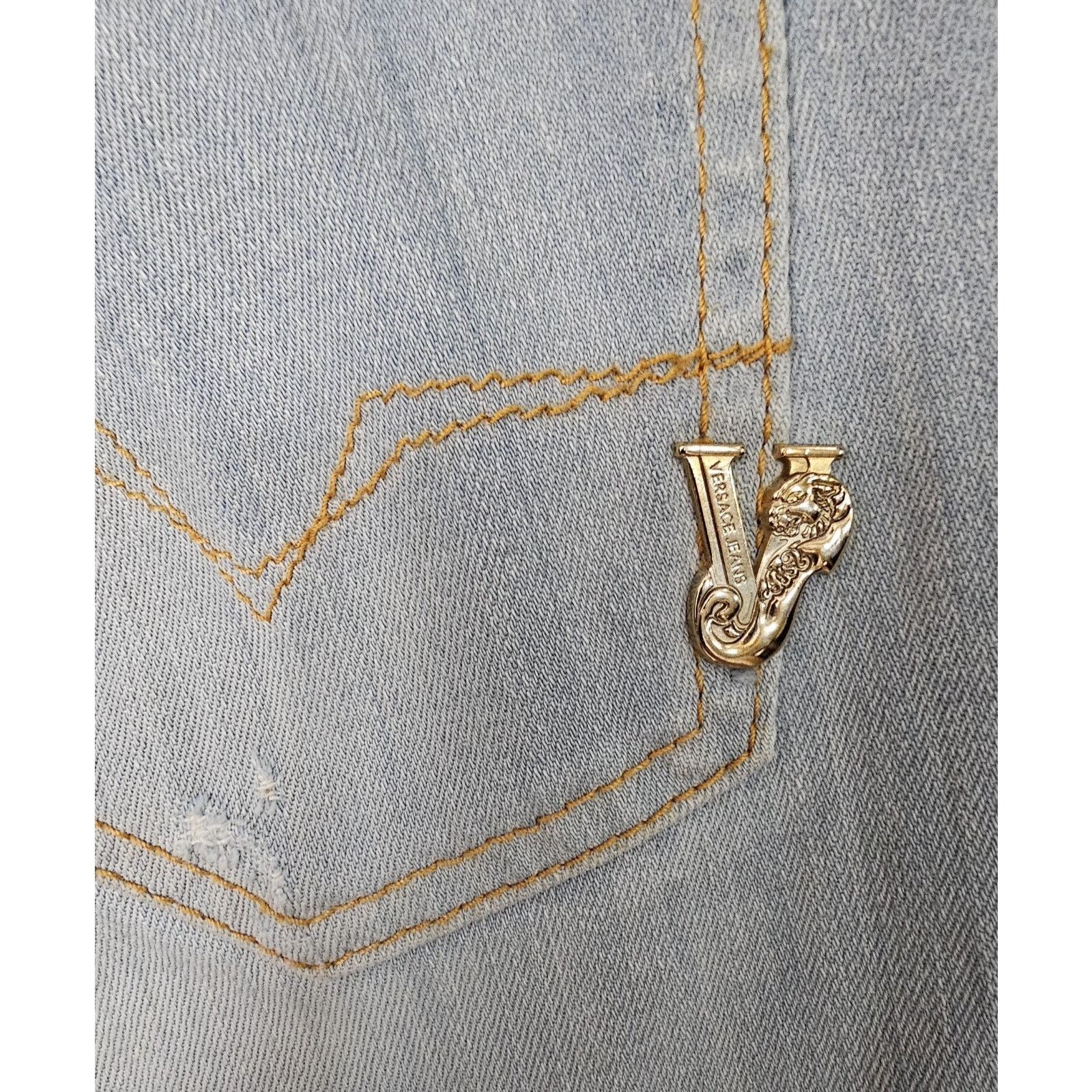 Versace VERSACE Vintage Womens Jeans Low Waist & Skinny Jeans 25 Size 25" / US 0 / IT 36 - 4 Thumbnail