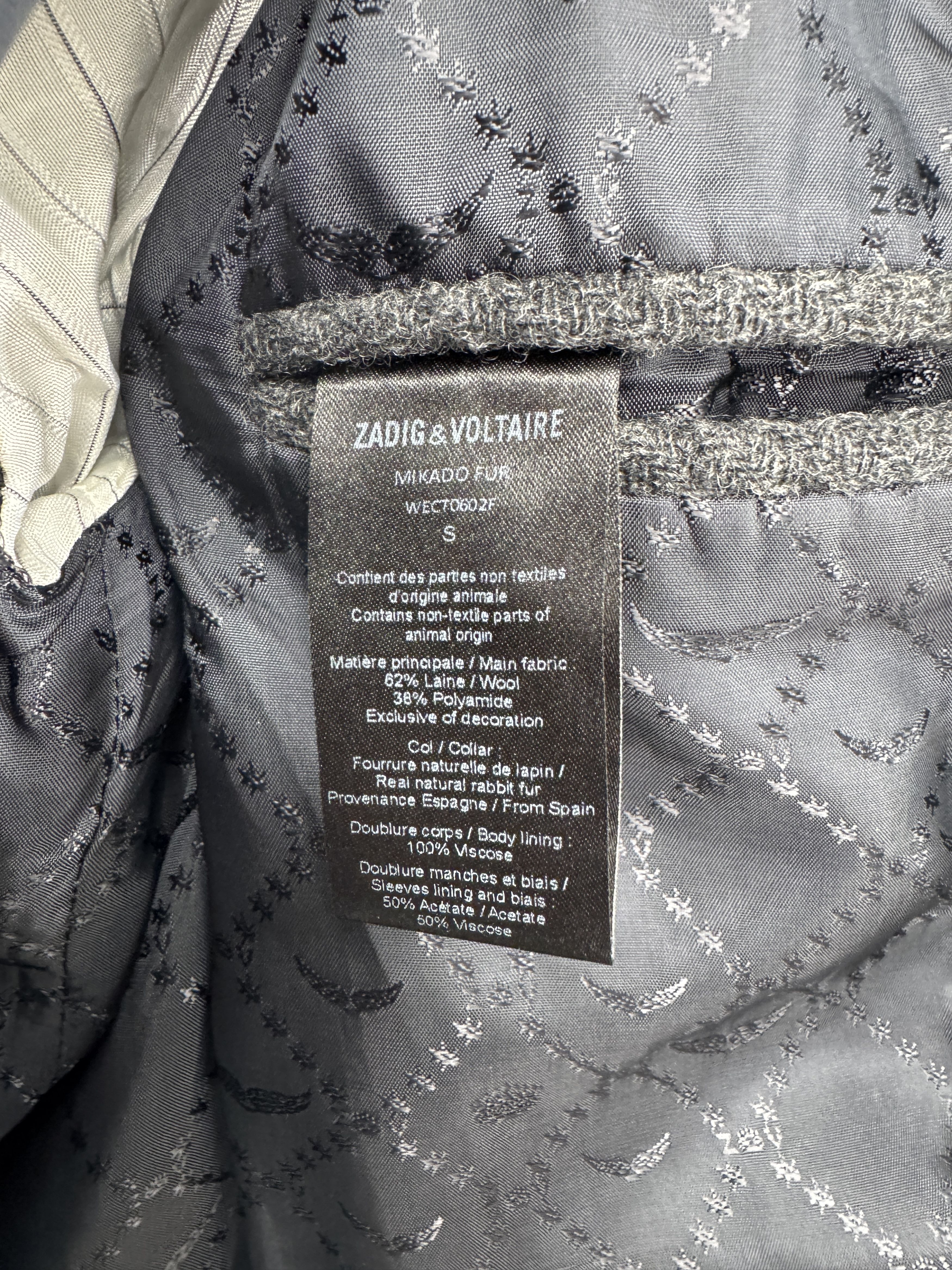 Zadig & Voltaire Zadig & Voltaire Jacket Wool Coat Gray Size S Size S / US 4 / IT 40 - 6 Thumbnail