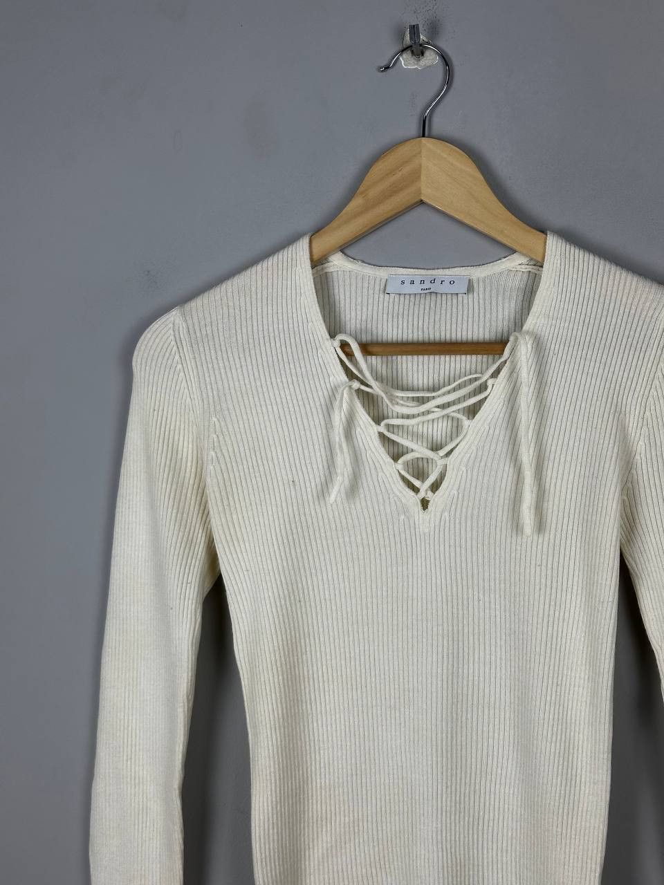 Sandro SANDRO Paris Slim Long Sleeve T Shirt Luxury Size US S / EU 44-46 / 1 - 3 Thumbnail