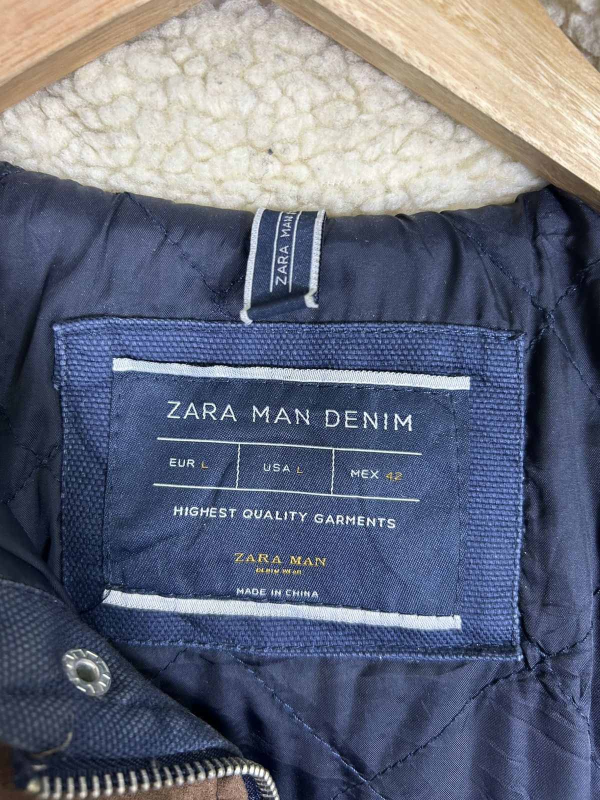 Zara 🔥Zara Man Denim Zipper Puffer Jacket Size US L / EU 52-54 / 3 - 10 Thumbnail
