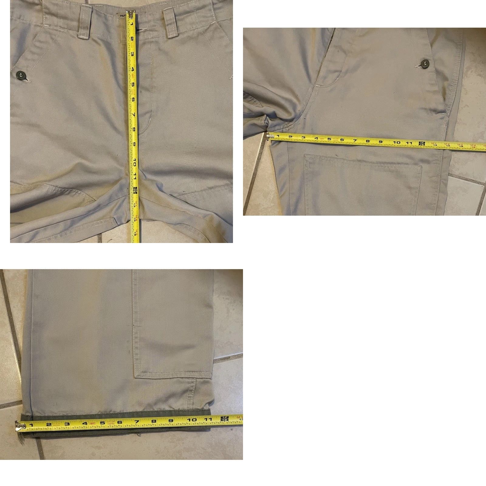 JNCO VINTAGE Dockers Jeans Baggy Distressed Wide-Leg 34 Beige 80s 90s Grunge Punk Skate Rave Hip Hop Metal Retro Rock Classic Men Jeans Size US 34 / EU 50 - 11 Thumbnail