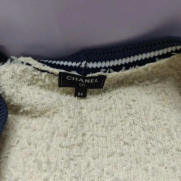 Chanel Chanel Tweed Short Sleeve Dress with Pockets Size S / US 4 / IT 40 - 4 Thumbnail