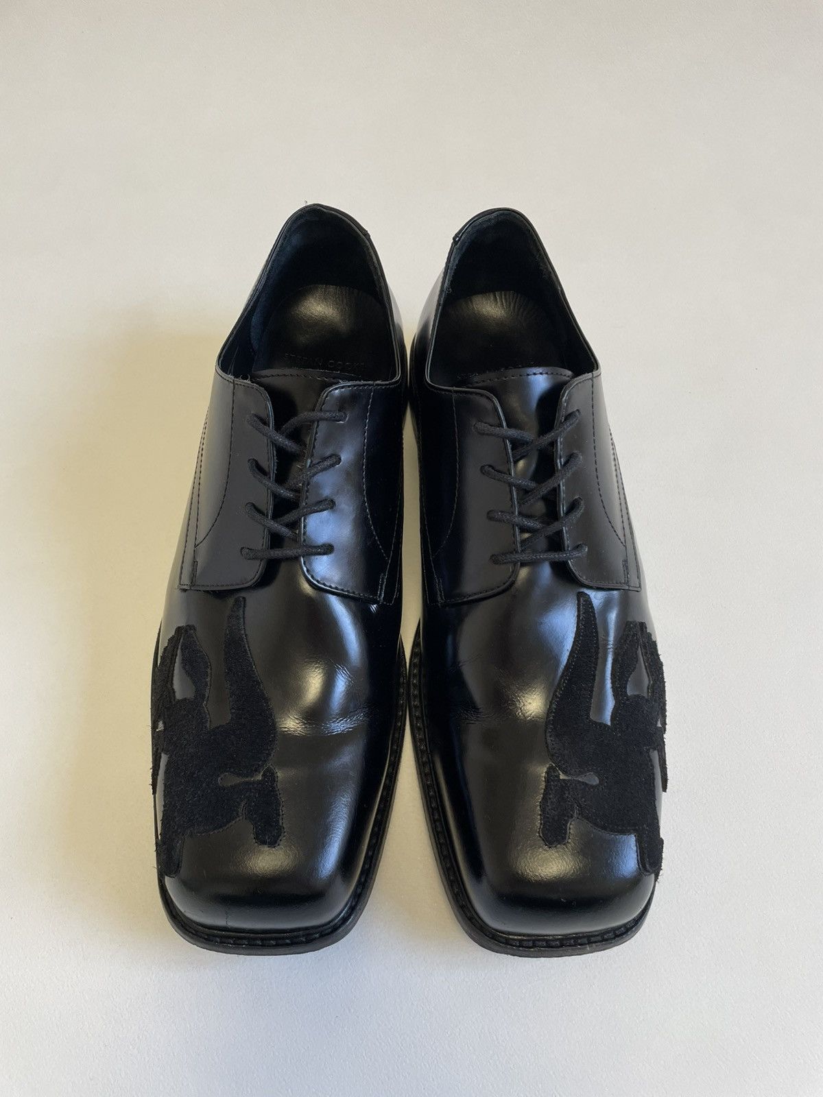 Stefan Cooke ‘Pegasus Patch’ Square Toe Leather Derby Shoes Size US 12 / EU 45 - 16 Thumbnail