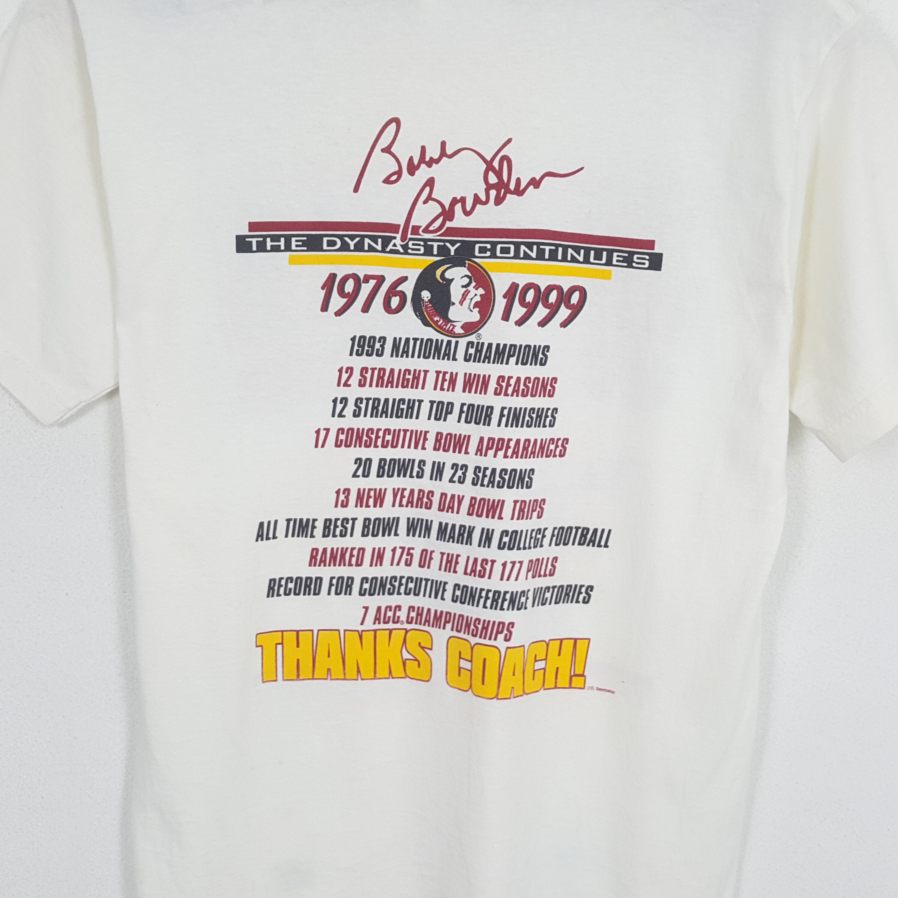 Vintage BOBY BOWDEN Coach Football Sports Tshirt Size US M / EU 48-50 / 2 - 4 Thumbnail