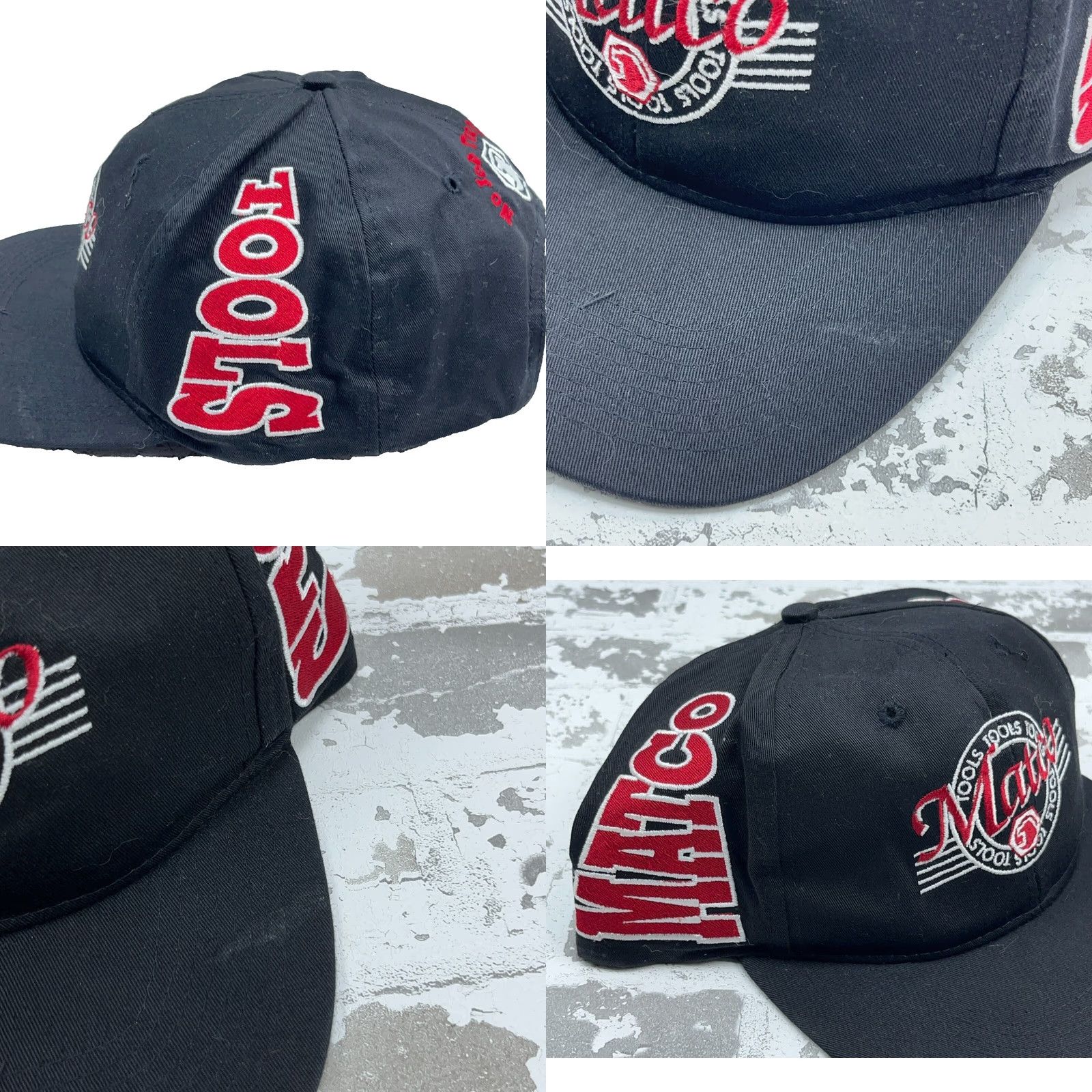 Logo 7 VINTAGE Matco Tools Hat Cap Snapback Black Red Big Logo 90s Y2K Racing Adult Cap HAT Mens Black 90s Logo Vintage Accessories Size ONE SIZE - 8 Thumbnail