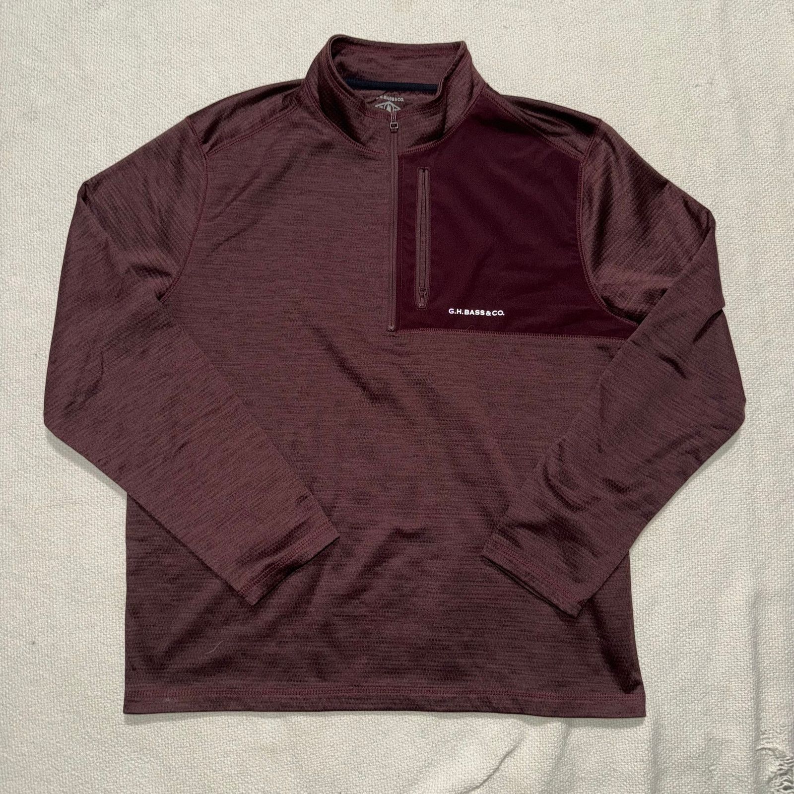 G.H. Bass & Co. G.H. Bass & Co Burgundy Quarter Zip Pullover | Sz M Size US M / EU 48-50 / 2 - 2 Thumbnail
