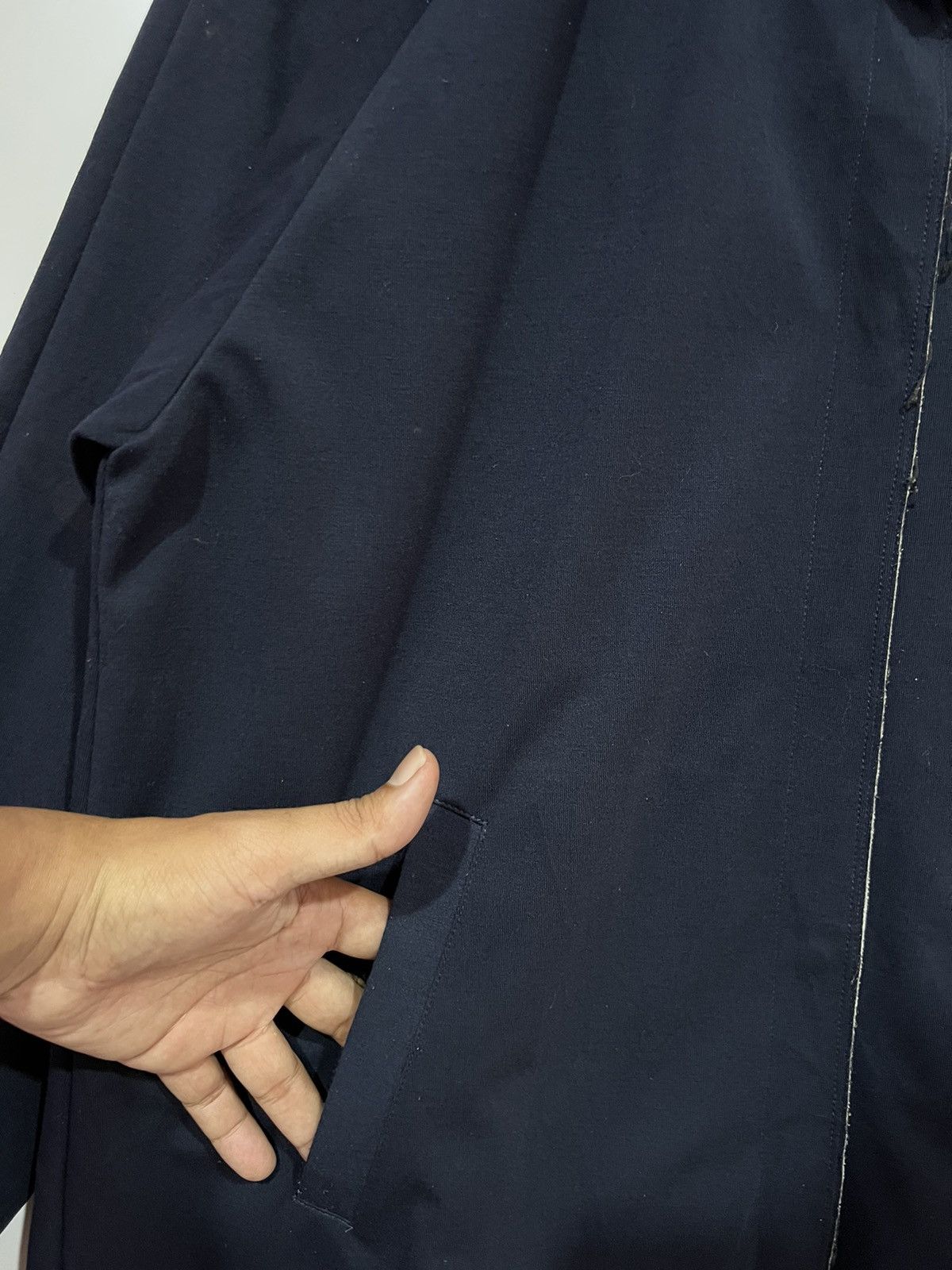 Comme Ca Ism Comme Ca ism navy blue hoodie issey miyake style lightjacket Size US M / EU 48-50 / 2 - 4 Thumbnail