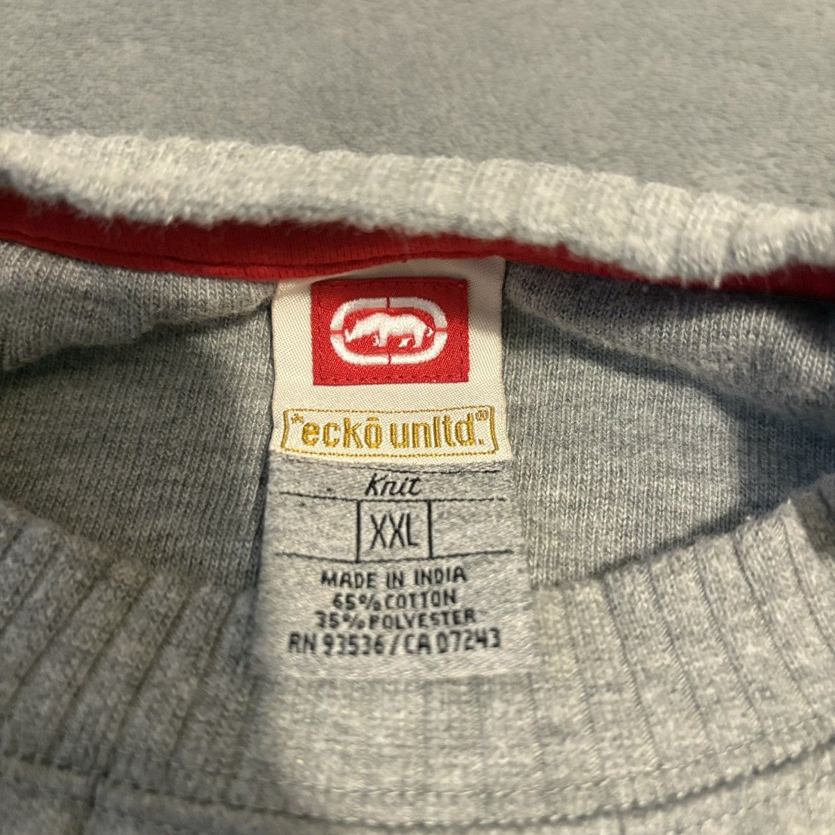 Vintage Y2K Ecko Unltd Rhino Spellout Knit Shirt XXL