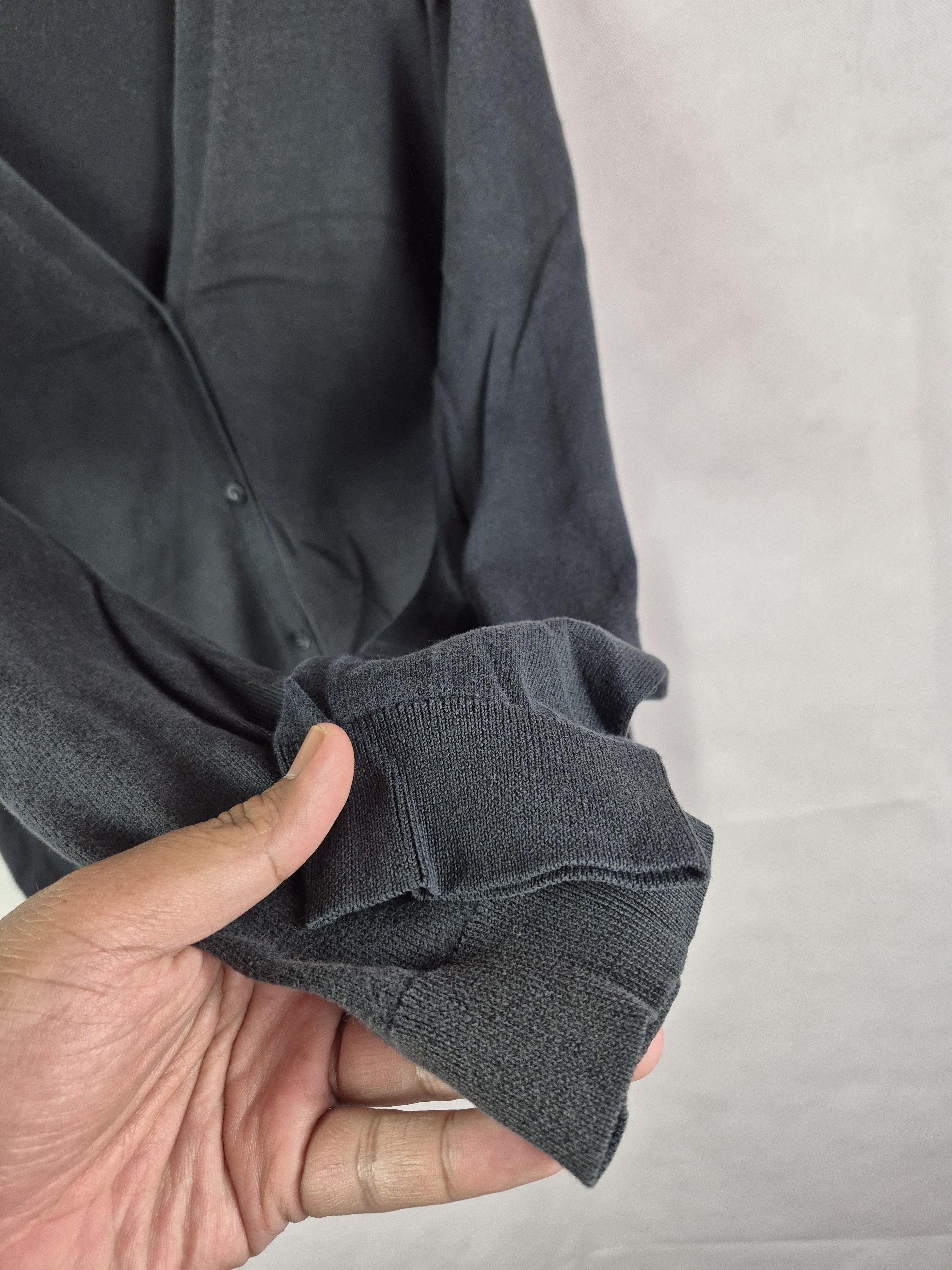 Japanese Brand 🔥 Uniqlo Black Cardigan Sweater Knitwear Size 3XL / US 20-22 - 3 Thumbnail