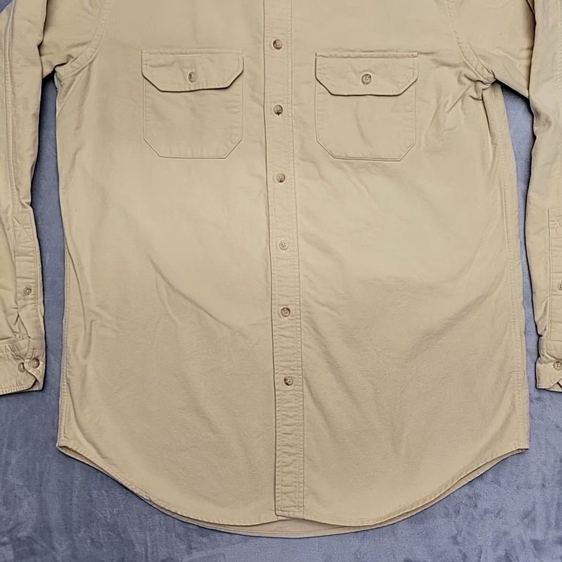 Lands' End Lands' End Chamois Shirt Men MT Yellow Flannel Classic 80s Retro Outdoor Vintage Button-Up Large Tall Women? Size US M / EU 48-50 / 2 - 2 Thumbnail