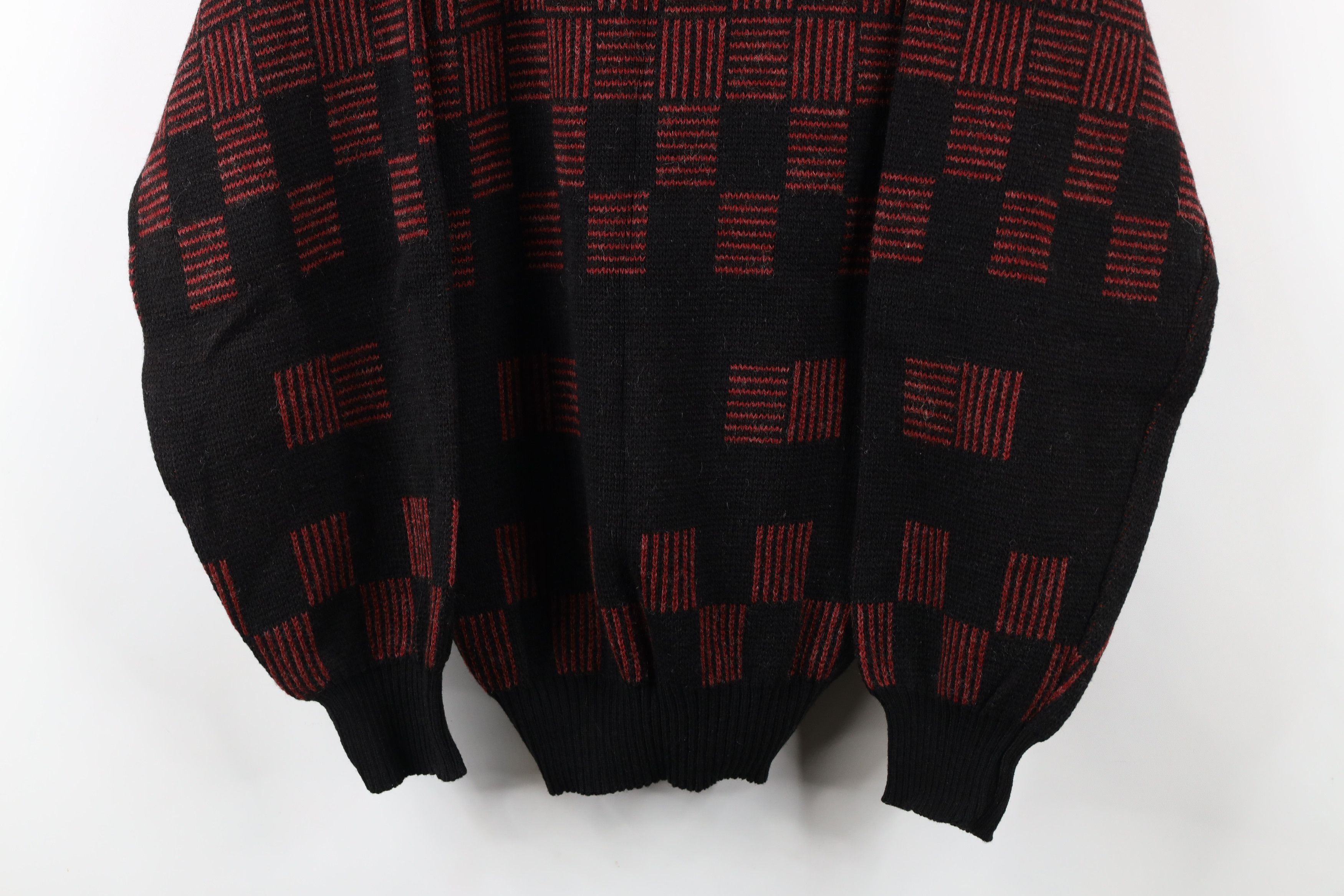 Vintage Vintage 90s Coogi Style Wool Blend Checkered Knit Sweater Size US L / EU 52-54 / 3 - 3 Thumbnail