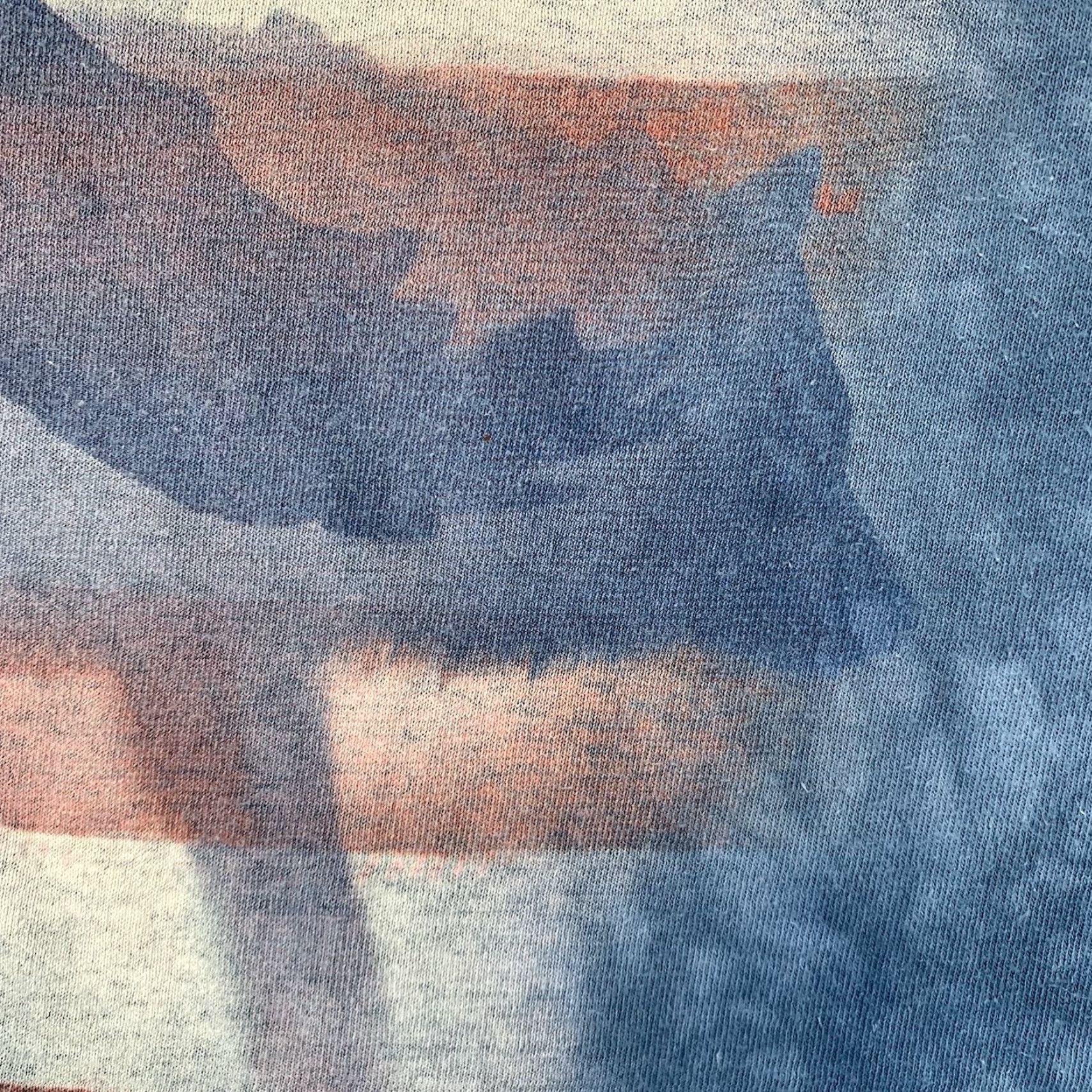 The Mountain VINTAGE The Mountain Men's Cotton T-Shirt Oversized Medium Patriotic American Flag Eagle Horse Stars Stripes Blue All Seasons Size US M / EU 48-50 / 2 - 6 Thumbnail