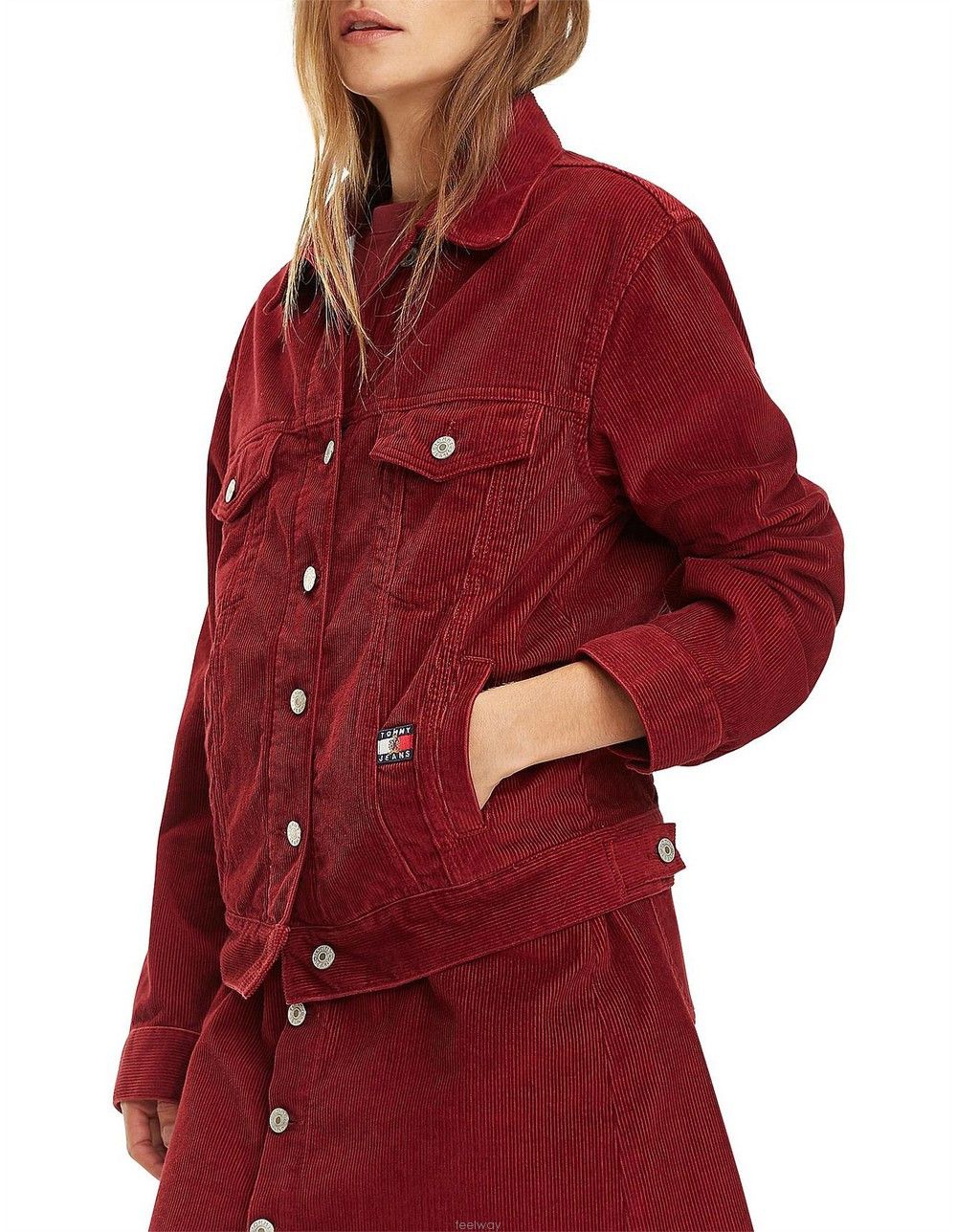 **TOMMY HILFIGER Corduroy Crest Logo Jacket