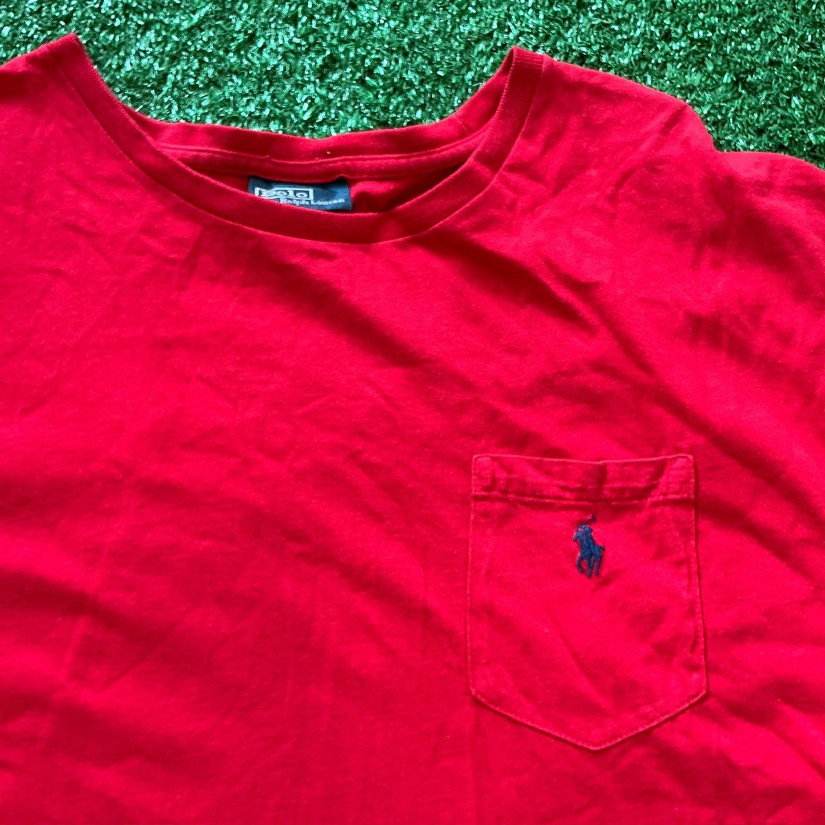 Polo Ralph Lauren Vintage 90s Single Stitch Polo Ralph Lauren Red Pocket Shirt Size US XL / EU 56 / 4 - 2 Thumbnail