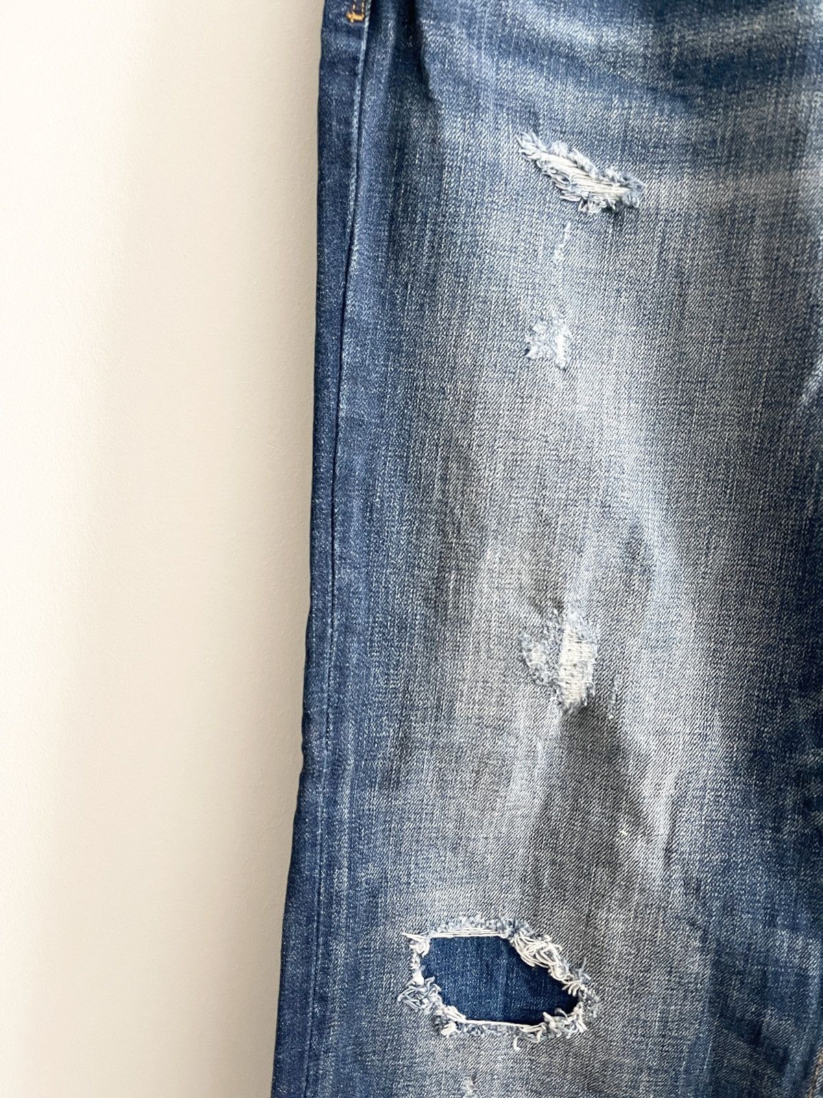 Hudson STEAL! 2000s Hudson Jeans Distressed Washed Denim Size US 36 / EU 52 - 3 Thumbnail