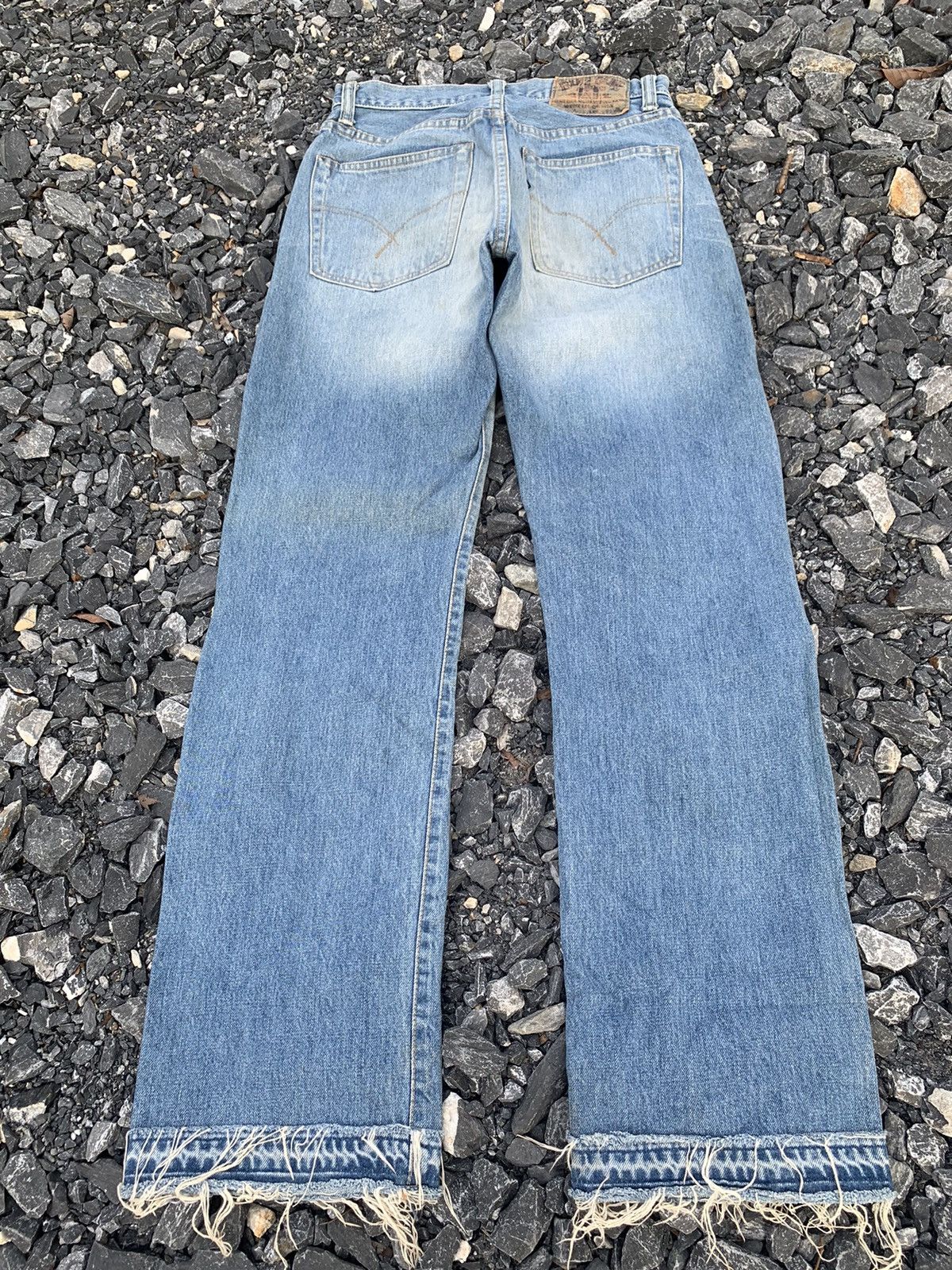 Kapital VINTAGE BLUE BLUE INDIGO SELVEDGE JAPANESE DISTRESSED DENIM Size US 28 / EU 44 - 4 Thumbnail