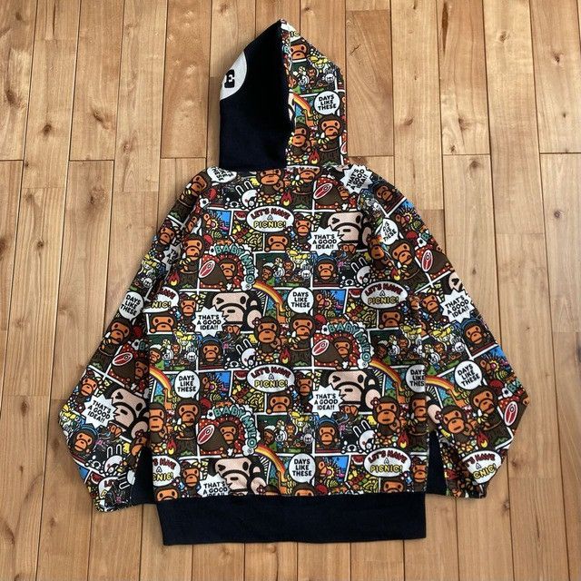 Bape BAPE Comic Milo & Lisa full zip hoodie a bathing ape Size US L / EU 52-54 / 3 - 3 Thumbnail