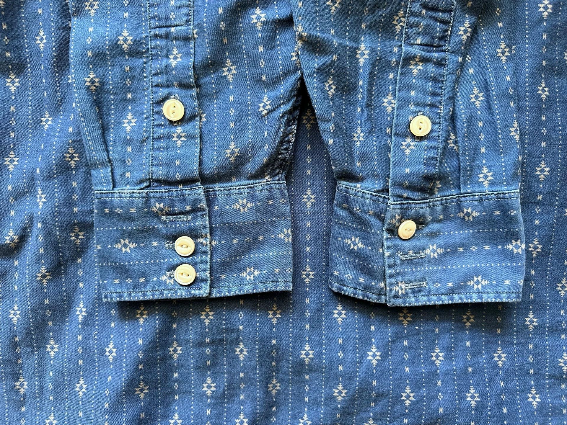 RRL Ralph Lauren RRL Southwest Indigo Dyed Striped Shirt L Size US L / EU 52-54 / 3 - 3 Thumbnail
