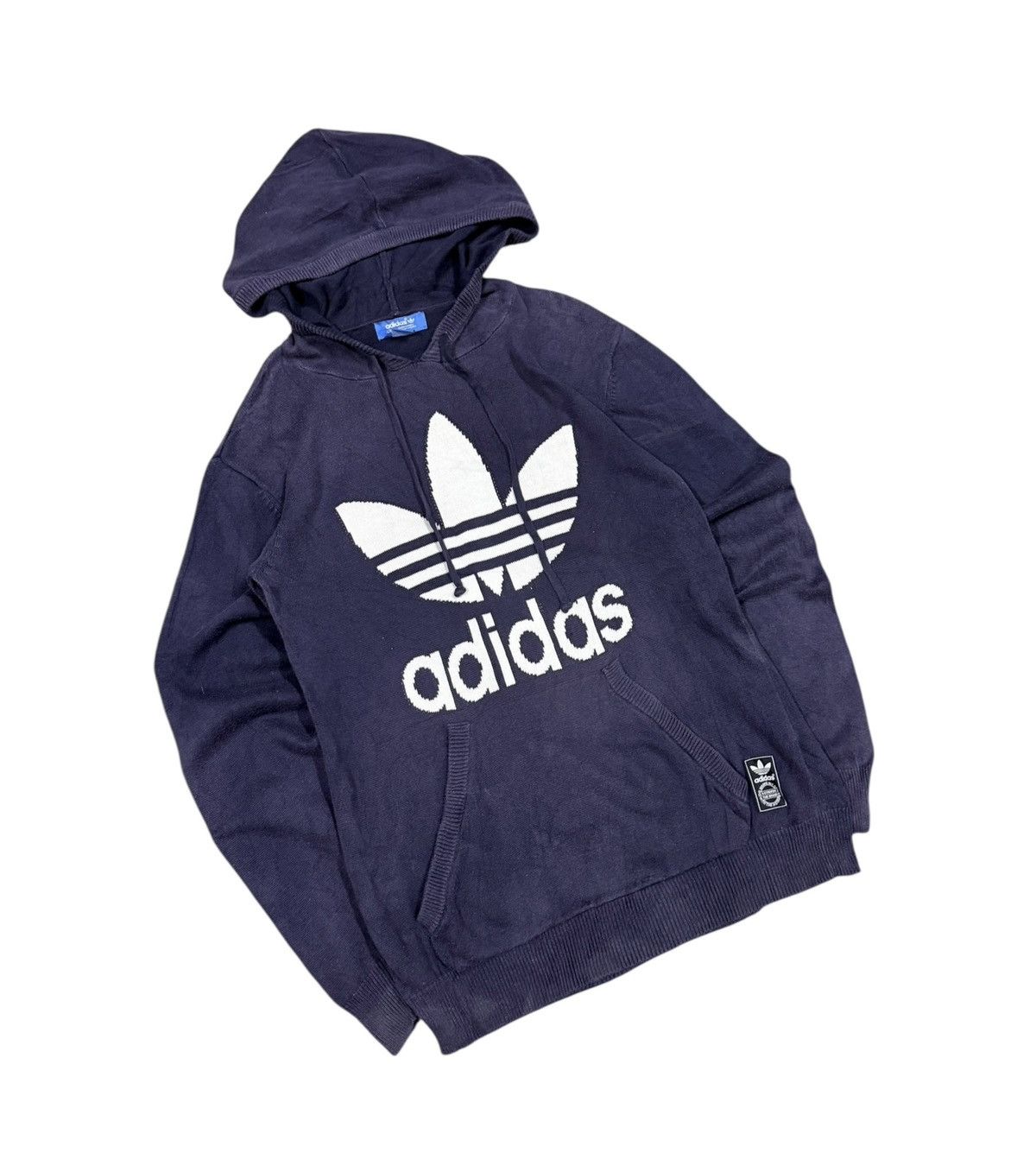 Adidas Adidas Trefoil Big Logo Knitweat Pullover Hoodies Size US S / EU 44-46 / 1 - 4 Thumbnail