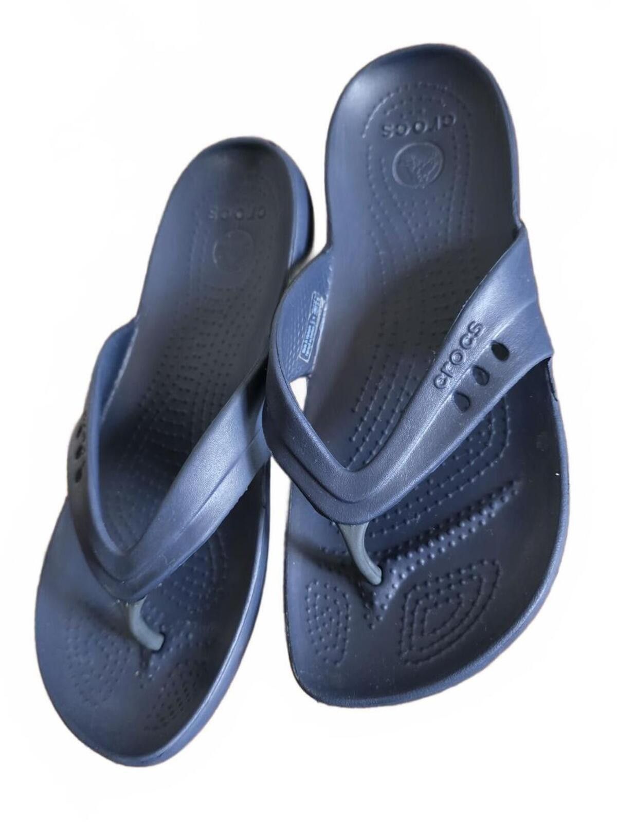 Crocs Crocs Kadee Navy Blue Classic Flip Flop Sandals Size 8 W 8 Size US 8 / IT 38 - 3 Thumbnail