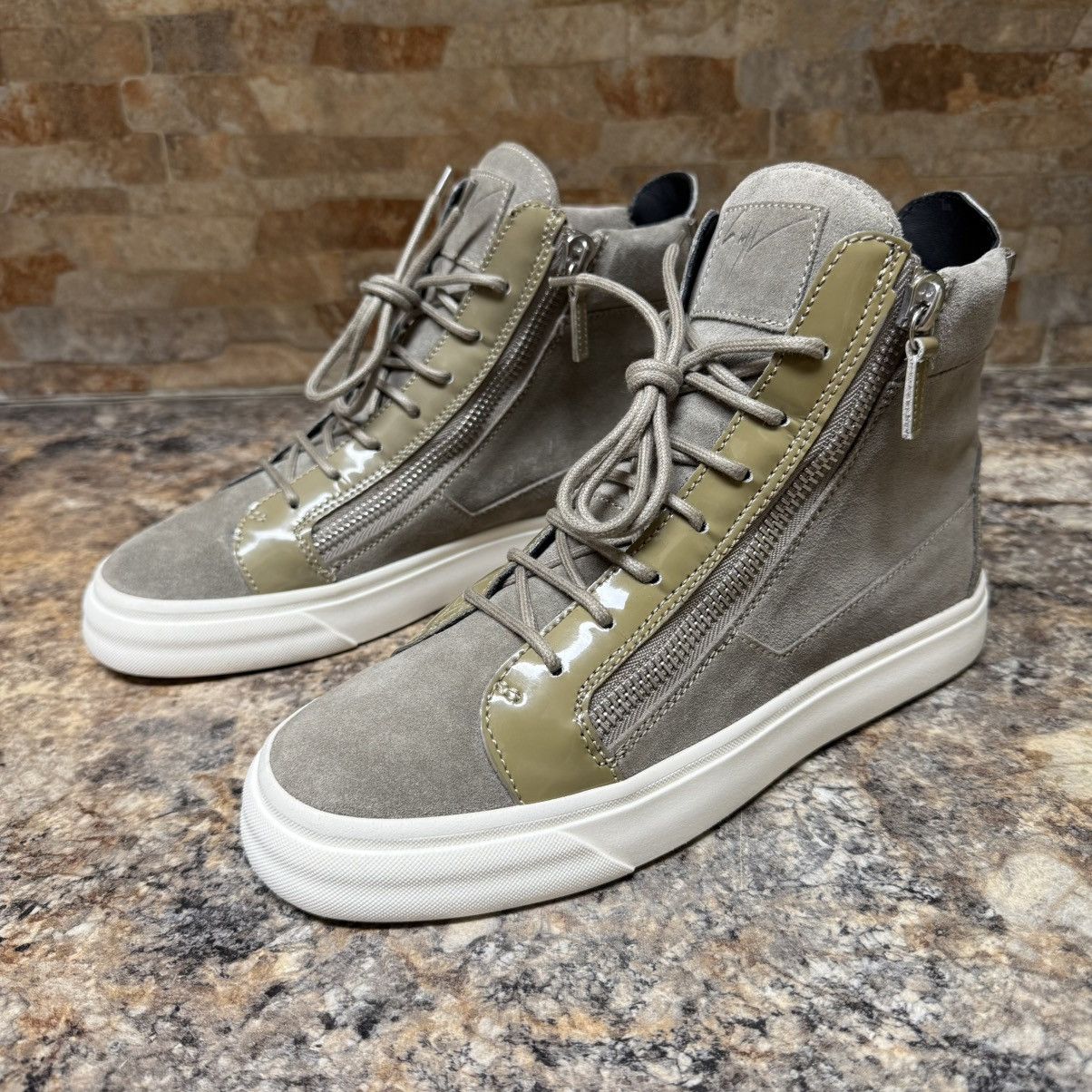 Giuseppe Zanotti Giuseppe Zanotti Grey Suede Sneaker Size EU 39 Size US 8.5 / IT 38.5 - 1 Thumbnail