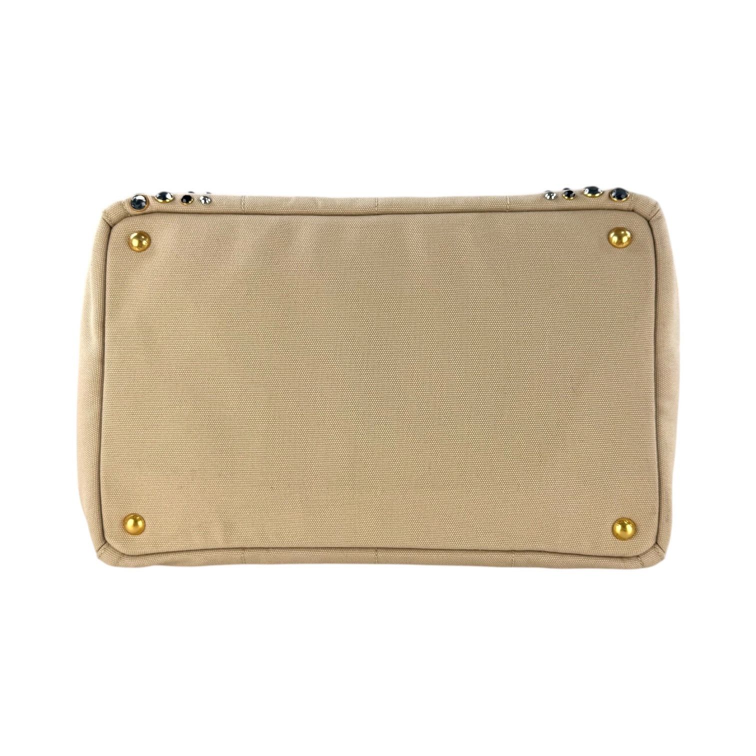 Prada Prada Rhinestone Canapa Tote Bag Size ONE SIZE - 7 Thumbnail