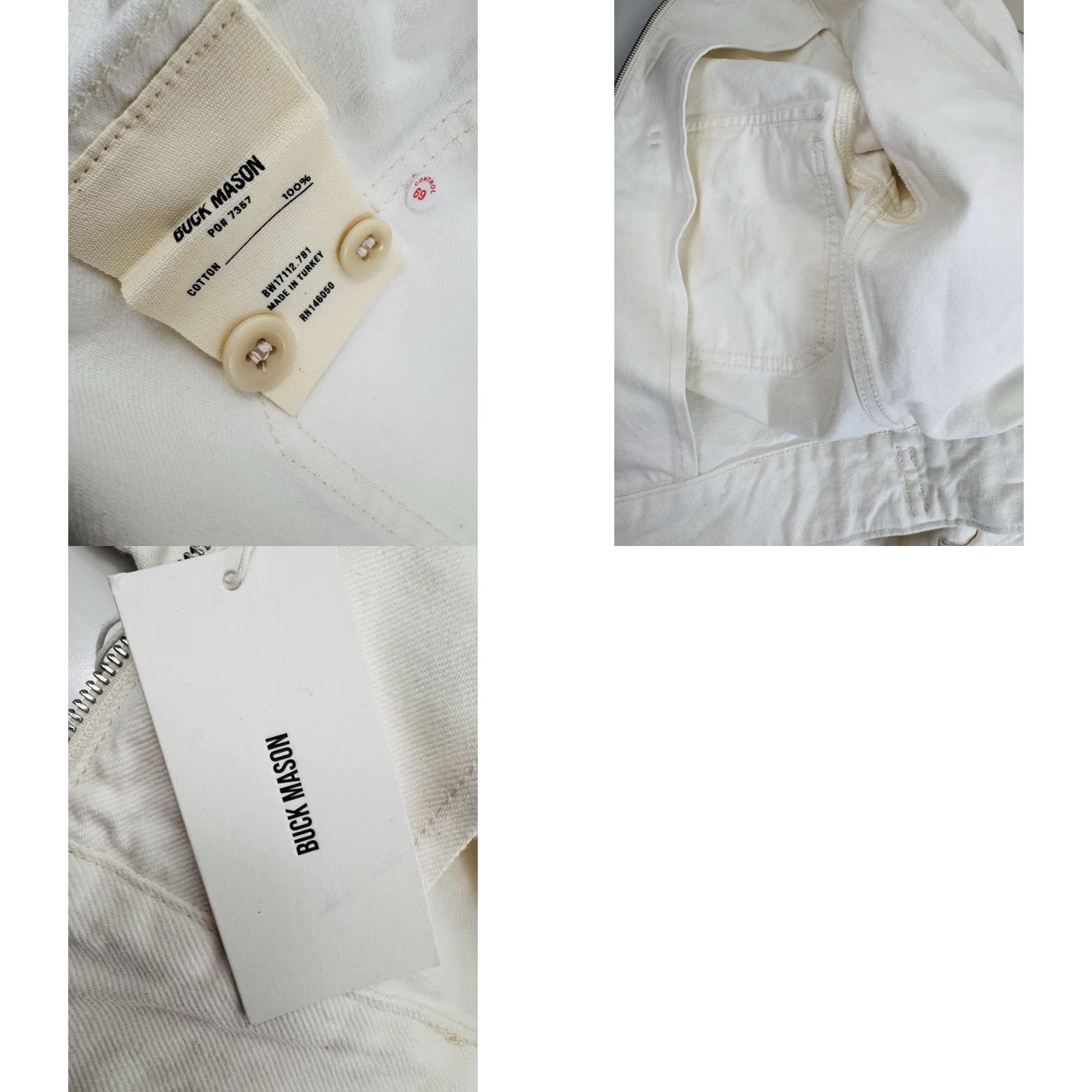 Buck Mason Buck Mason - Womens S Twill Mechanics Jacket - Crop, Natural Ridge / Ivory, 23" Measurements, New with Tag Size S / US 4 / IT 40 - 8 Thumbnail