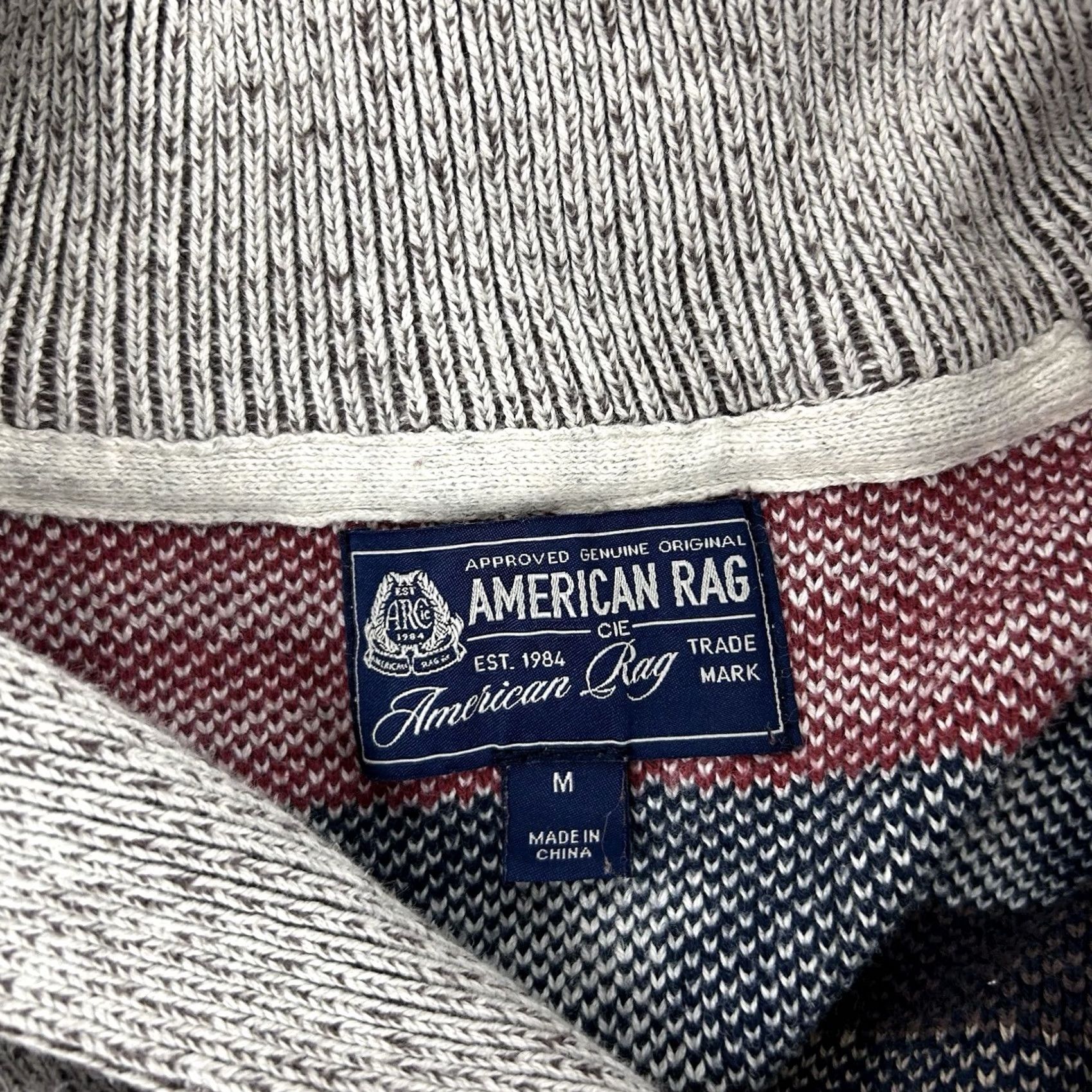 Vintage VINTAGE American Rag Mens Medium Stars Stripes Aztec Cardigan Button Sweater Patriotic Mens Size US M / EU 48-50 / 2 - 4 Thumbnail