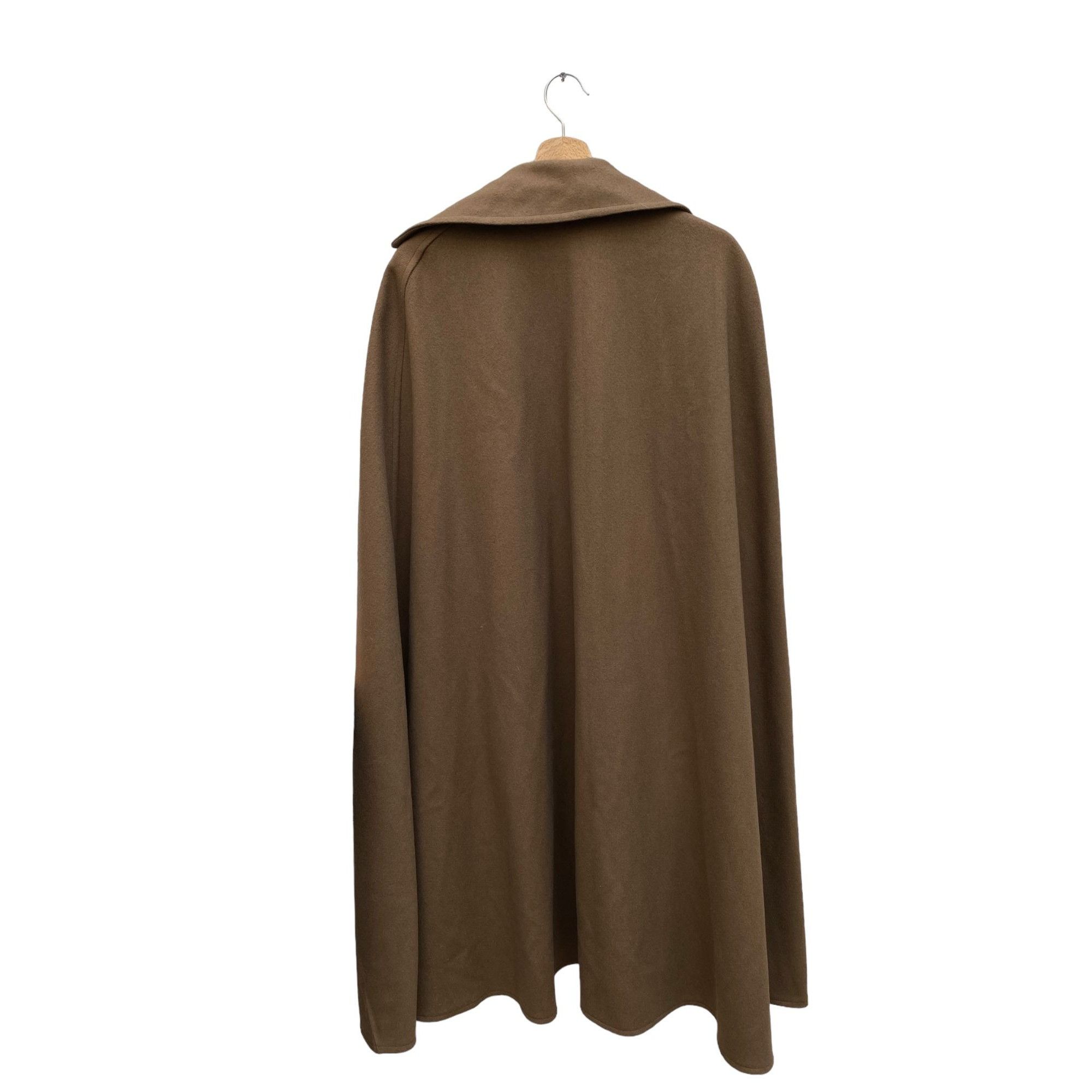 Saint Laurent Paris × Yves Saint Laurent 1970S Vintage Brown Wool Cape Size XS / US 0-2 / IT 36-38 - 5 Thumbnail