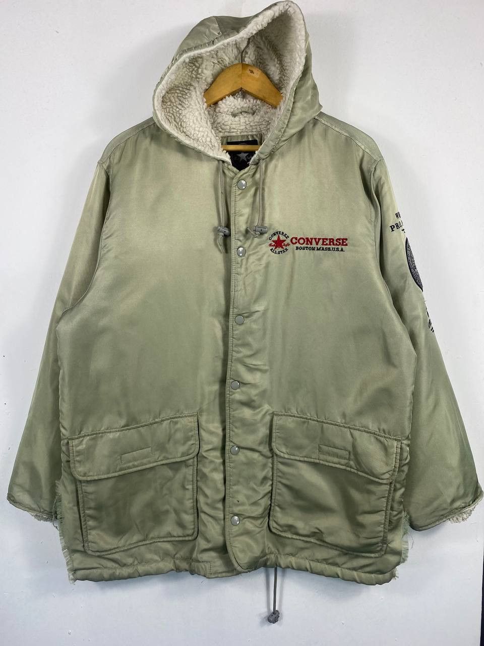Converse vintage converse worn by pro player jacket sherpa lining Size US M / EU 48-50 / 2 - 2 Thumbnail
