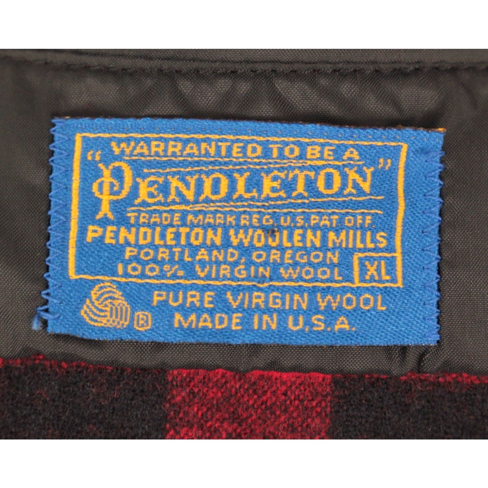 Pendleton Vintage Pendleton Shirt XL 70s Red & Black Plaid Wool Flannel Field Shirt Mens Decade 1970s Casual Size US XL / EU 56 / 4 - 4 Thumbnail