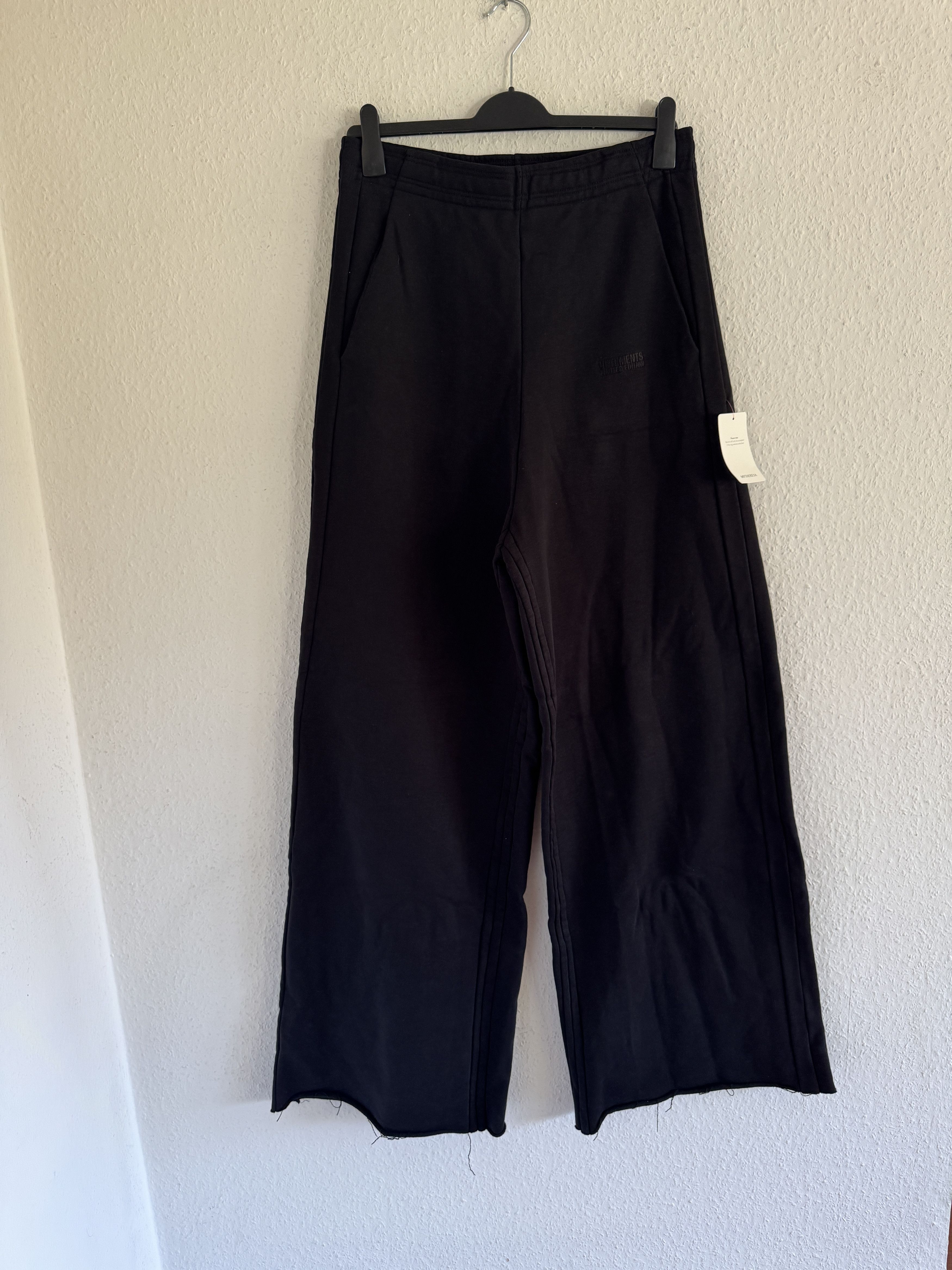 Vetements Wide Leg Panelled Cotton Blend Jersey Sweatpants Size US 30 / EU 46 - 2 Thumbnail